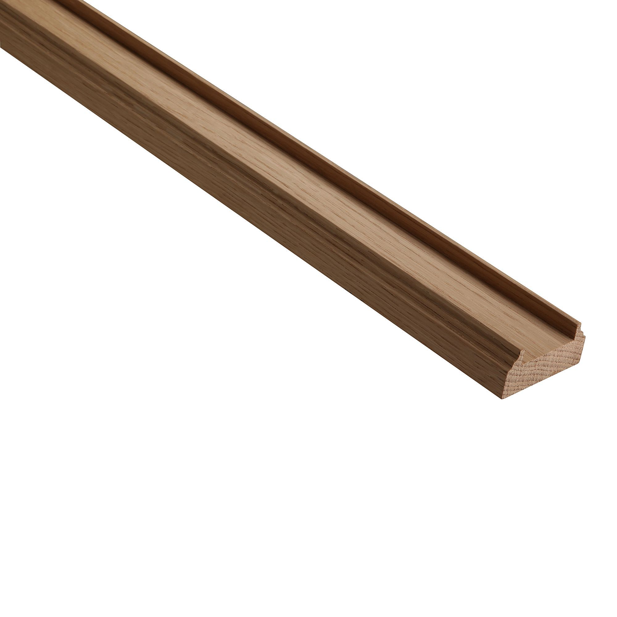 Cheshire Mouldings Contemporary Oak Chamfer 41mm Baserail, (L)2.4M (W)62mm Price Comparisons | Compare The Build
