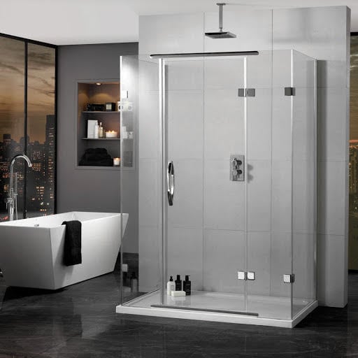 Aquadart Inline Semi Frameless Hinged 3 Sided Shower Enclosure 900 x 900mm - 8mm Price Comparisons | Compare The Build