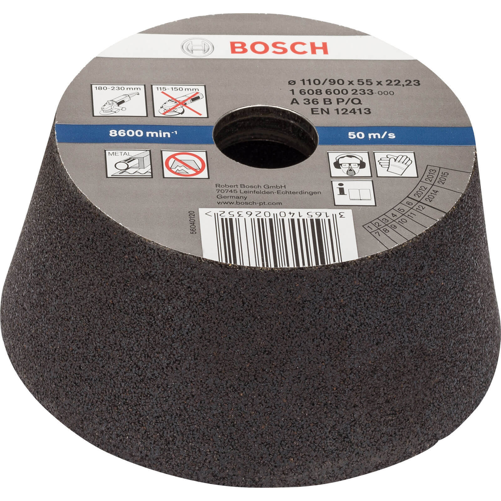 Bosch Conical Abrasive Cup Wheel For Metal 110mm 36g Price Comparisons | Compare The Build