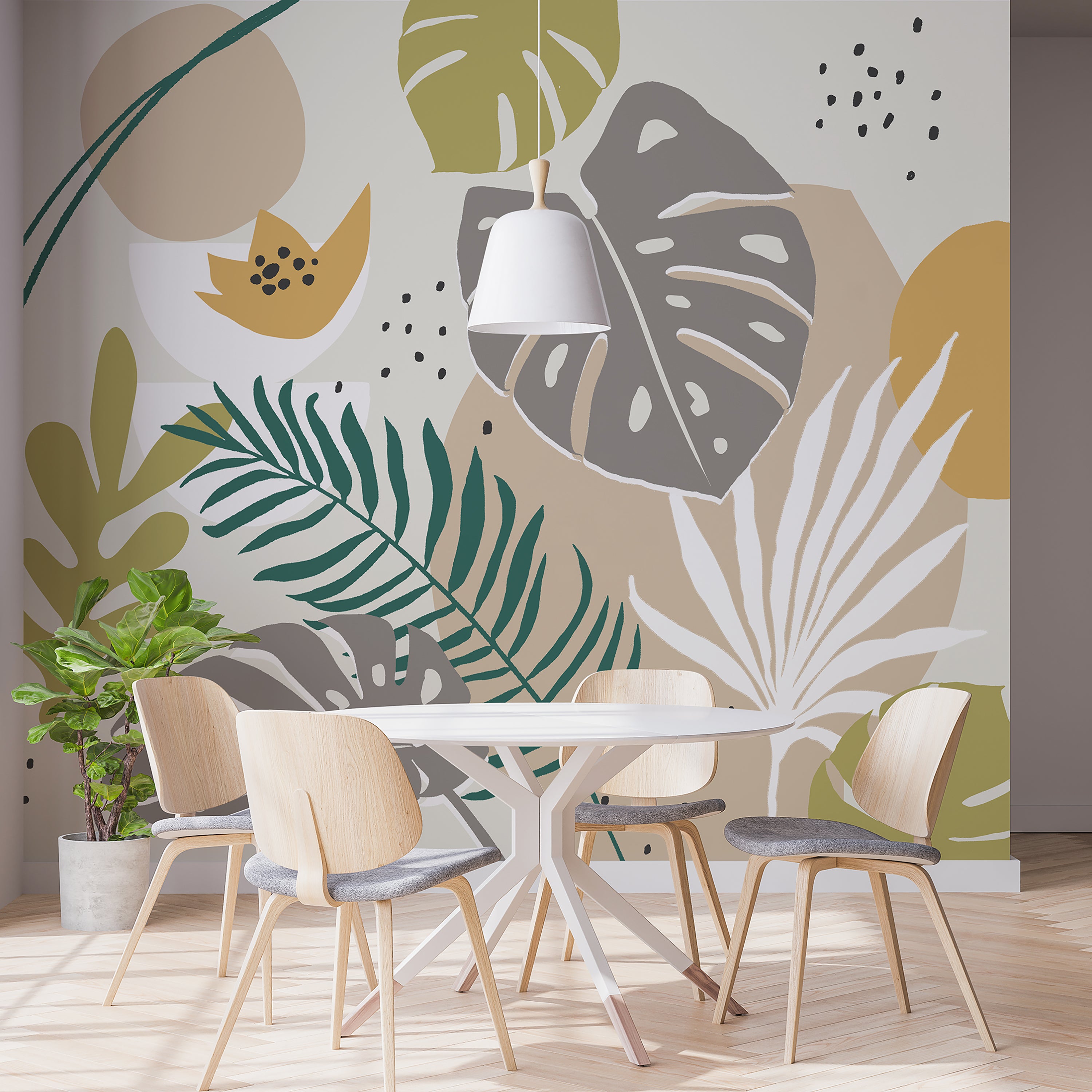 Tropical Abstract Mural MultiColoured Price Comparisons | Compare The Build