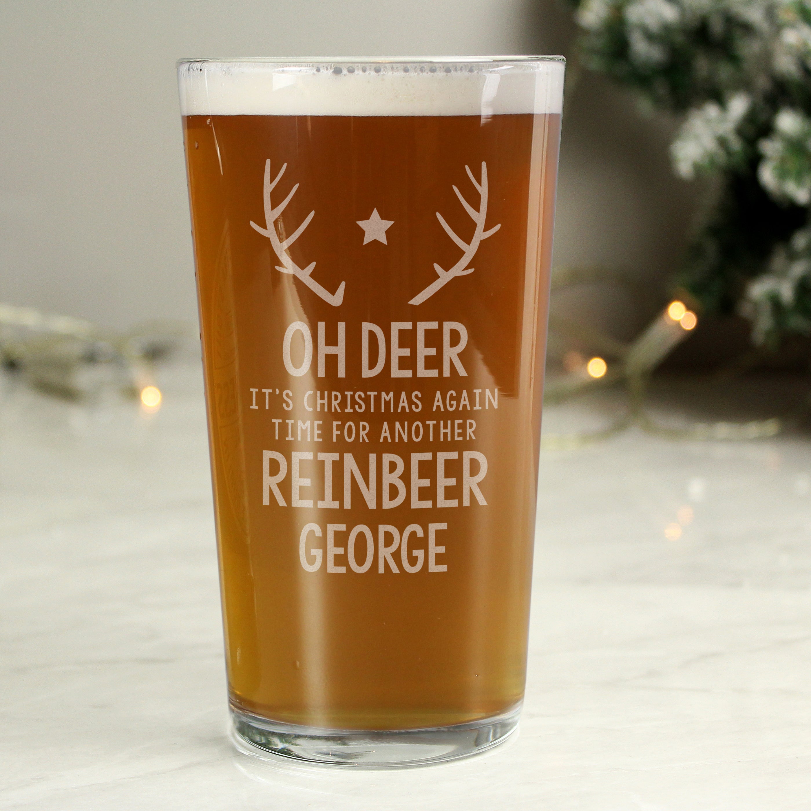 Personalised Time For A Reinbeer Pint Glass Clear Price Comparisons | Compare The Build