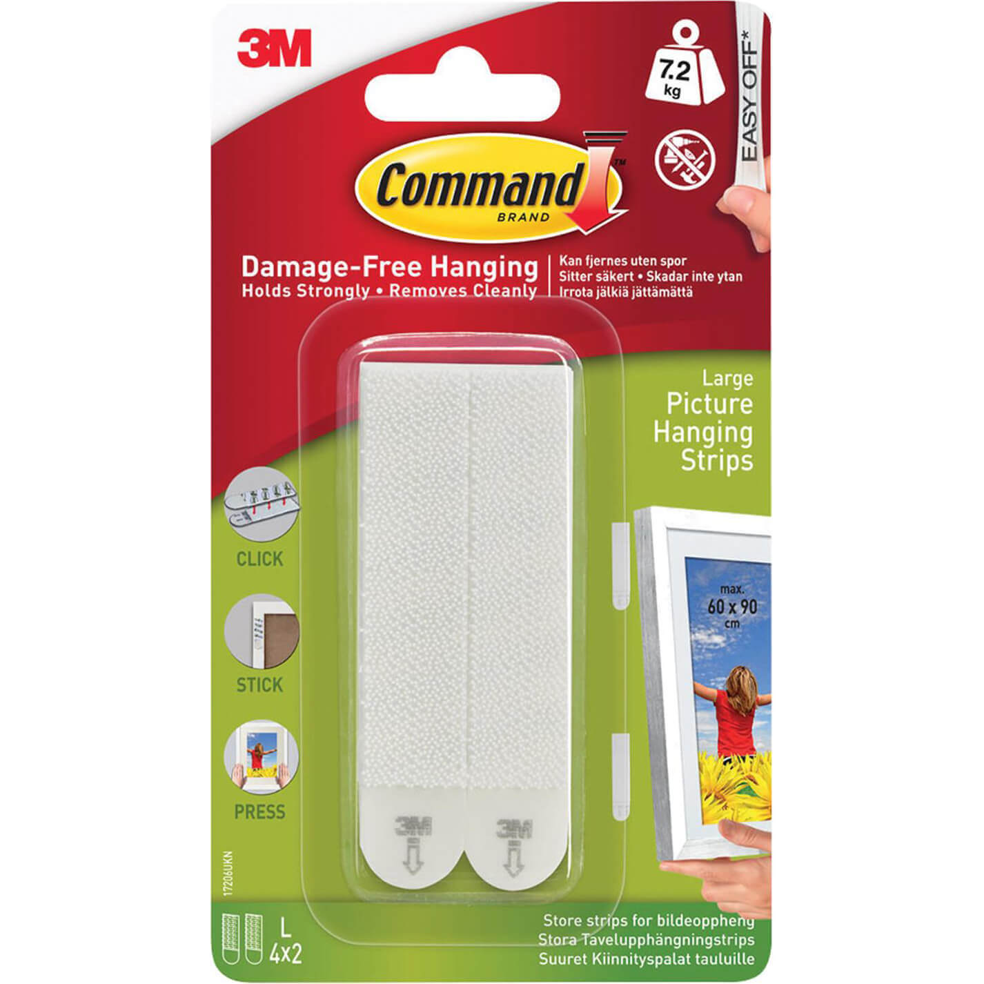 Command Picture Hanging Adhesive Strips White L Pack of 4 Price Comparisons | Compare The Build