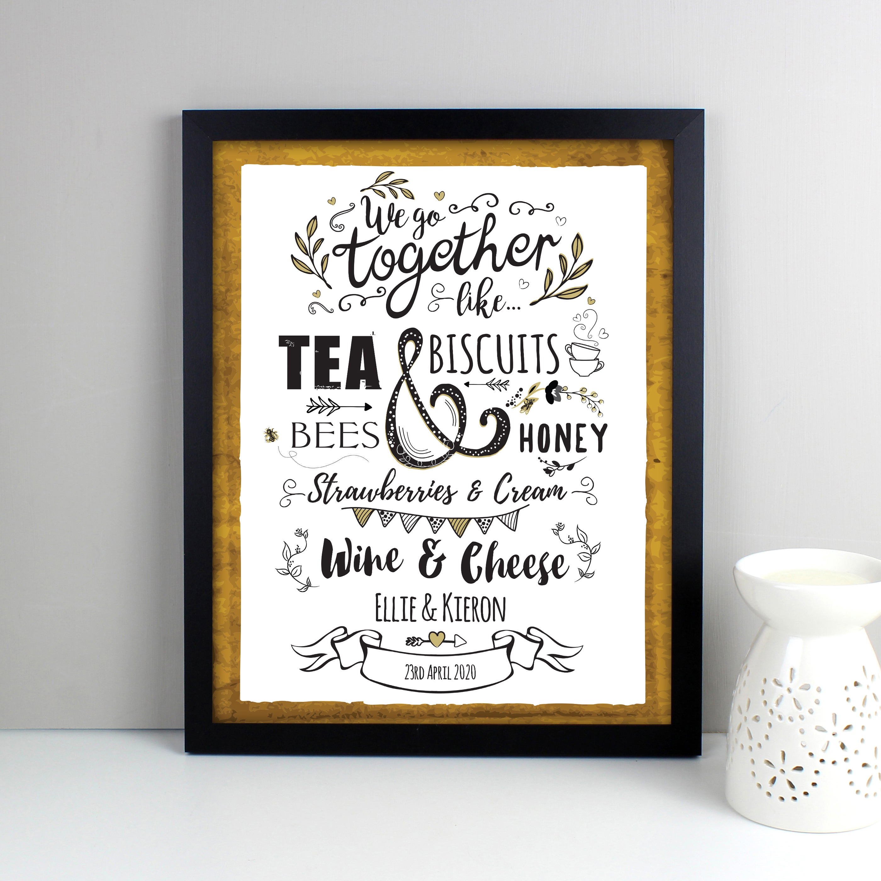 Personalised We Go Together Like Framed Print Black Price Comparisons | Compare The Build