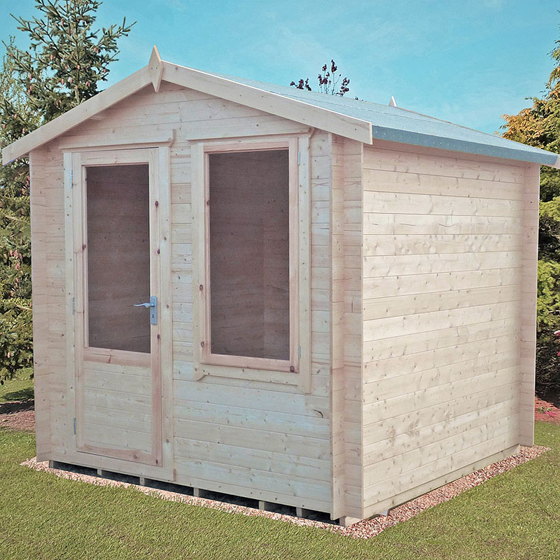 Shire Peckover 2.4m x 2.4m Log Cabin Summerhouse (19mm) Price Comparisons | Compare The Build