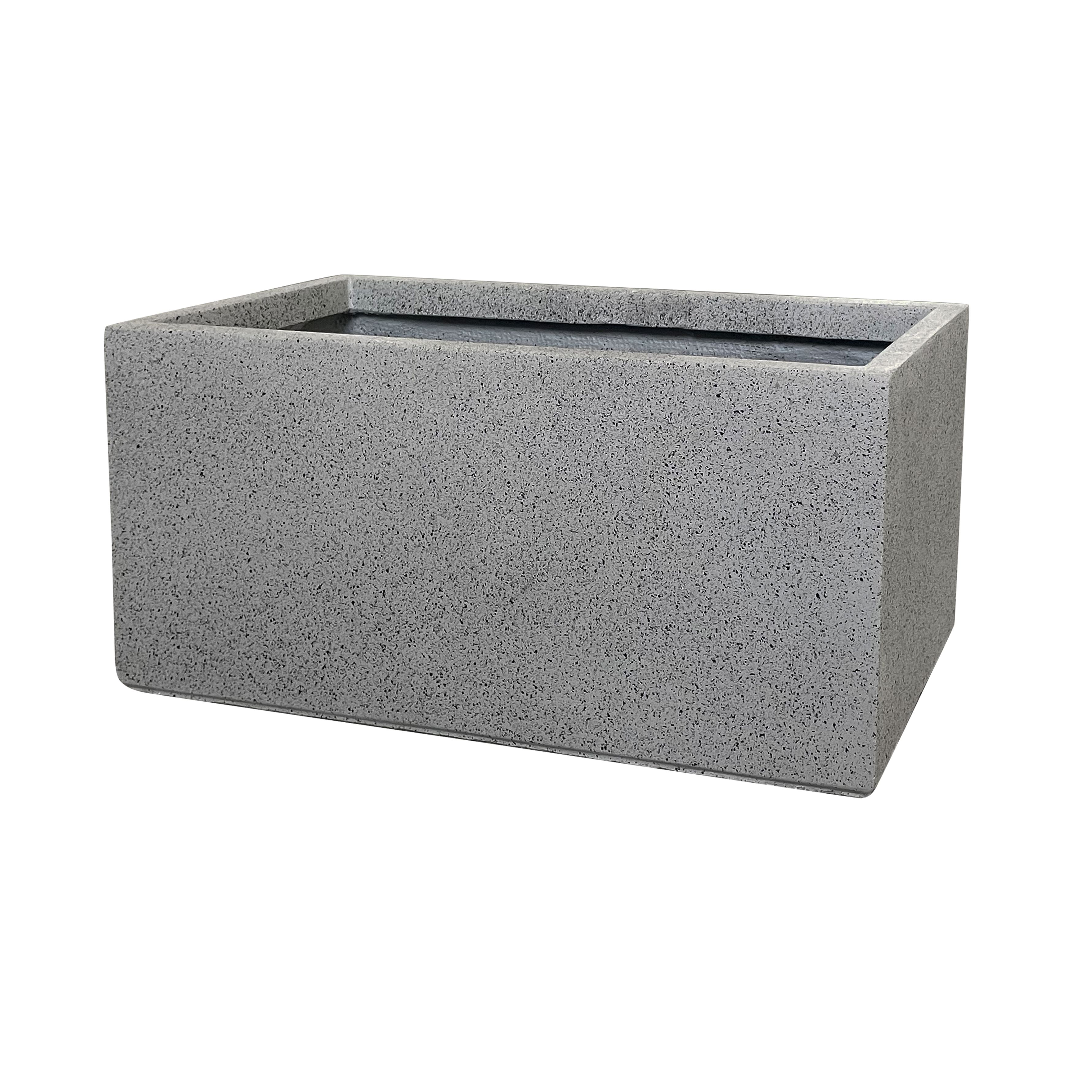 Verve Abava Grey Terrazzo Rectangular Planter 60Cm | Compare The Build