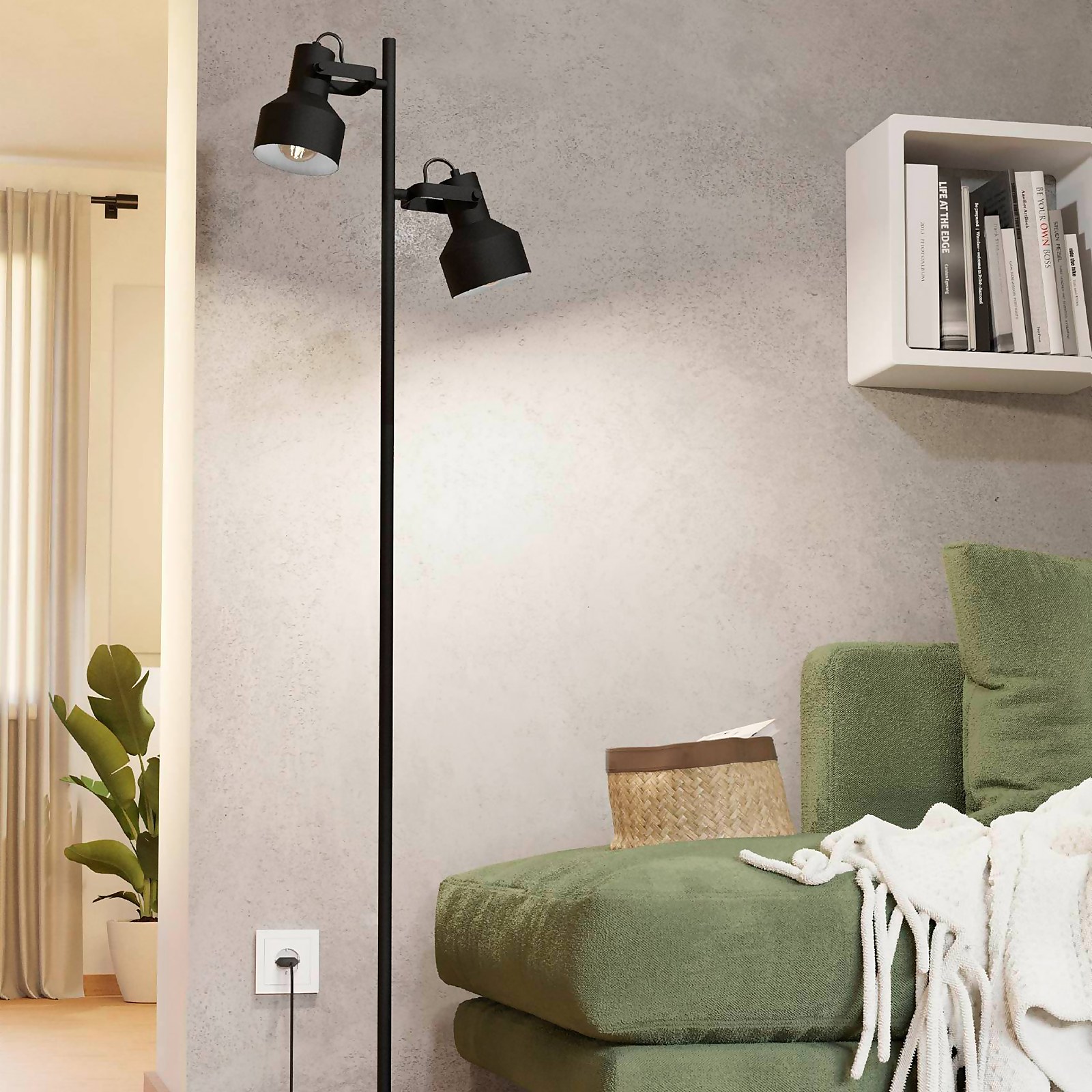 Eglo Casibare Floor Lamp - Black | Compare The Build