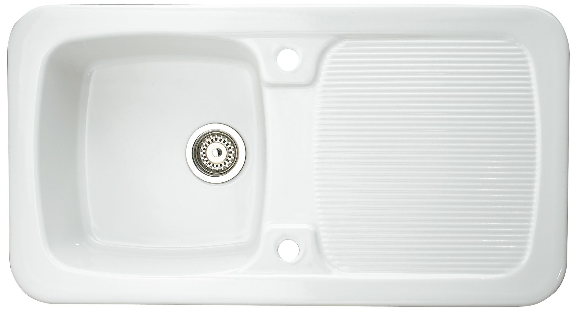 Astracast Aquitaine 1 Bowl White Gloss Ceramic Sink & Drainer Price Comparisons | Compare The Build