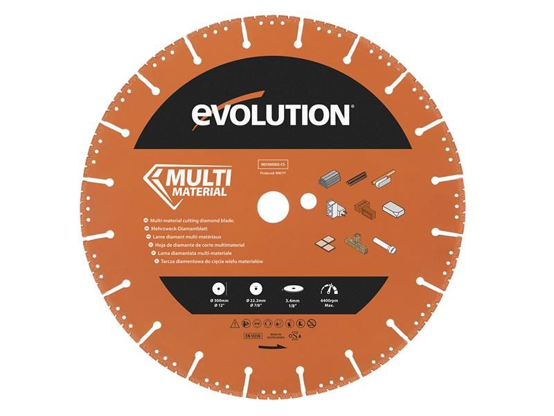 Evolution EVLMD300SEGC Multi-Material Diamond Demolition Disc Cutter Blade 300 x 22.2mm Price Comparisons | Compare The Build