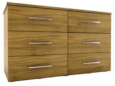 Chasewood 6 Drawer Chest Of Drawers (H)705mm (W)1200mm (D)500mm Price Comparisons | Compare The Build