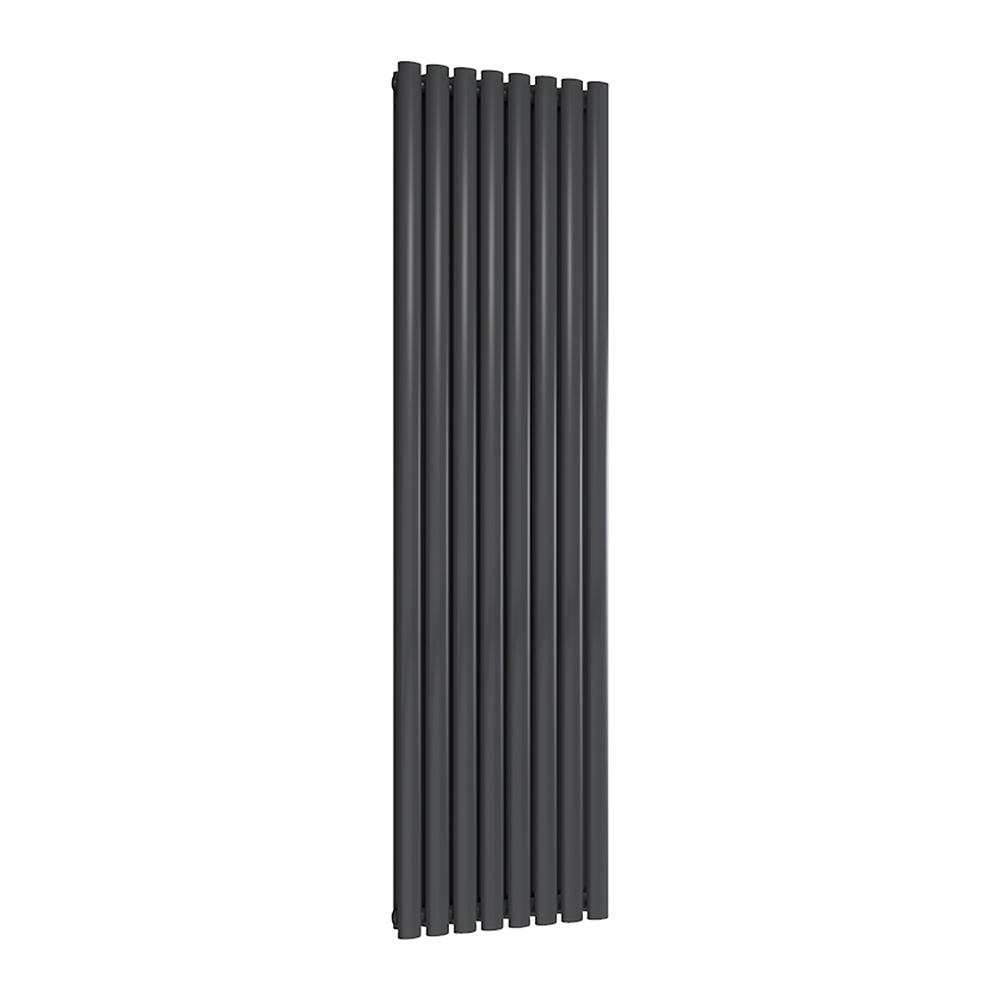 Reina Neval Vertical Aluminium Designer Radiator, Anthracite, 1800mm x 463mm | Compare The Build