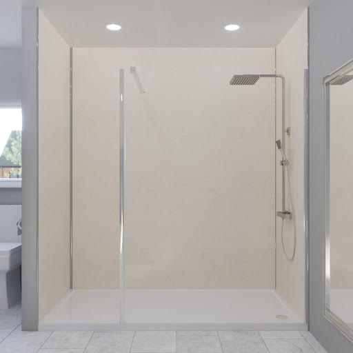 Multipanel Classic Marfil Cream 900mm, 1800mm & 900mm Sides - Solution for Alcove Installations (3 walls) Price Comparisons | Compare The Build