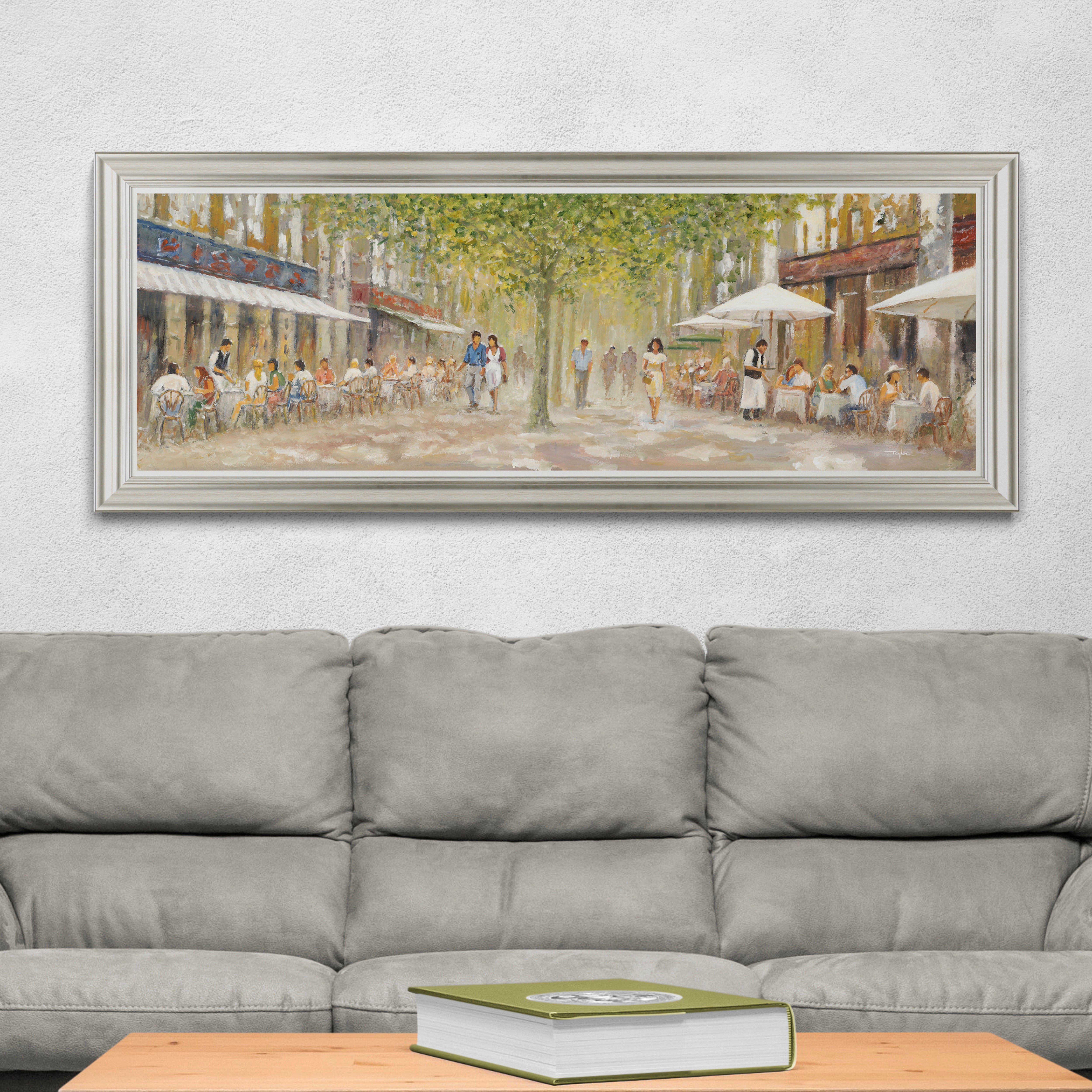 Bistro Walk by John Taylor Framed Print Green Price Comparisons | Compare The Build