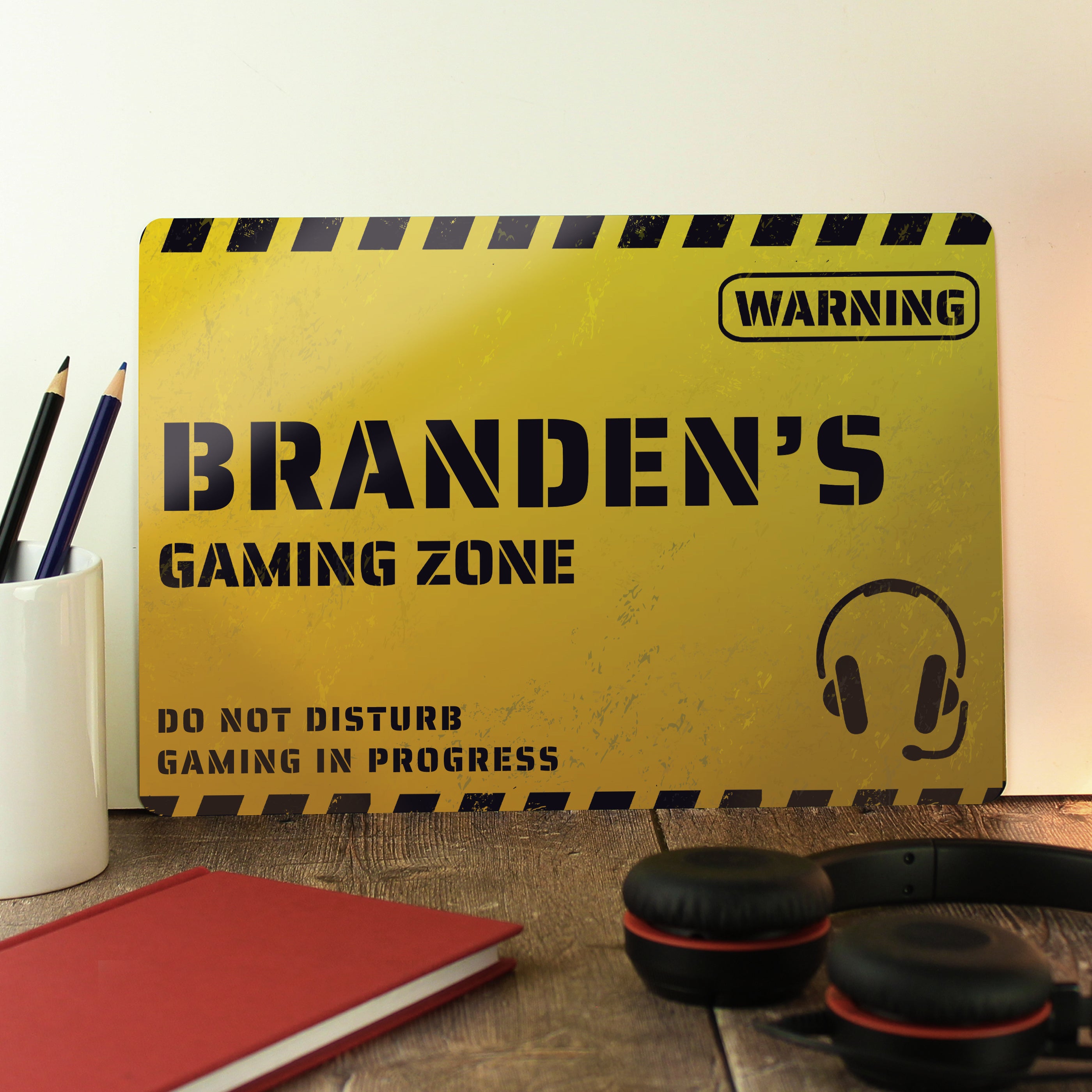 Personalised Gaming Zone Metal Sign Yellow Price Comparisons | Compare The Build