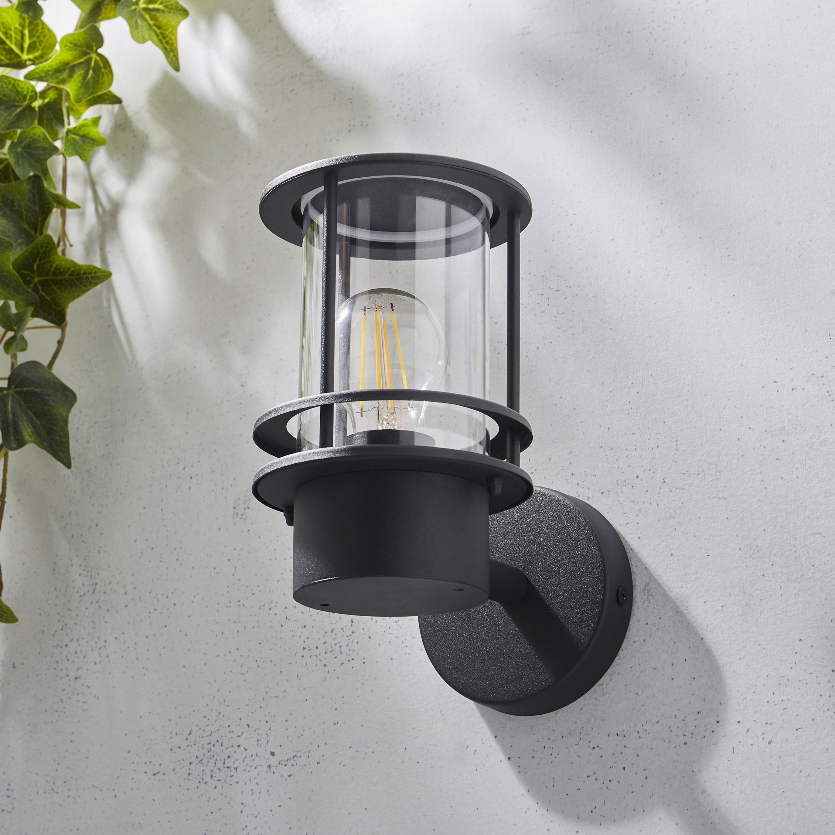 Zinc Kinsale Matt Black Mains-Powered Led Outdoor On/off Wall Light (Dia)13Cm Price Comparisons | Compare The Build