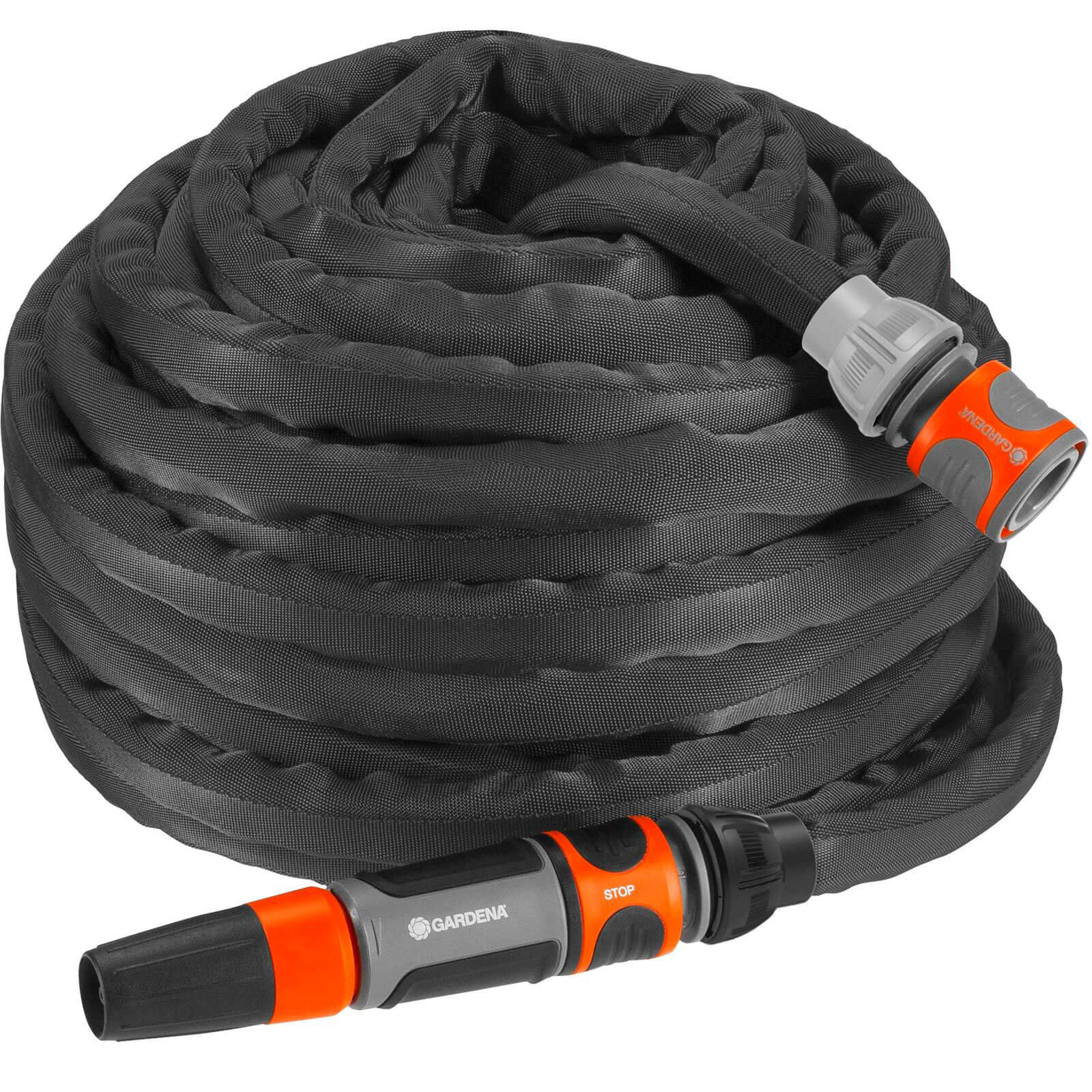 Gardena Liano Textile Hose Nozzle Set 1/2" / 12.5mm 20m Black | Compare The Build