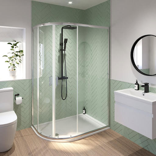 Luxura Offset Quadrant Shower Enclosure 1200 x 800mm with Tray (Left Hand) - 6mm | Compare The Build