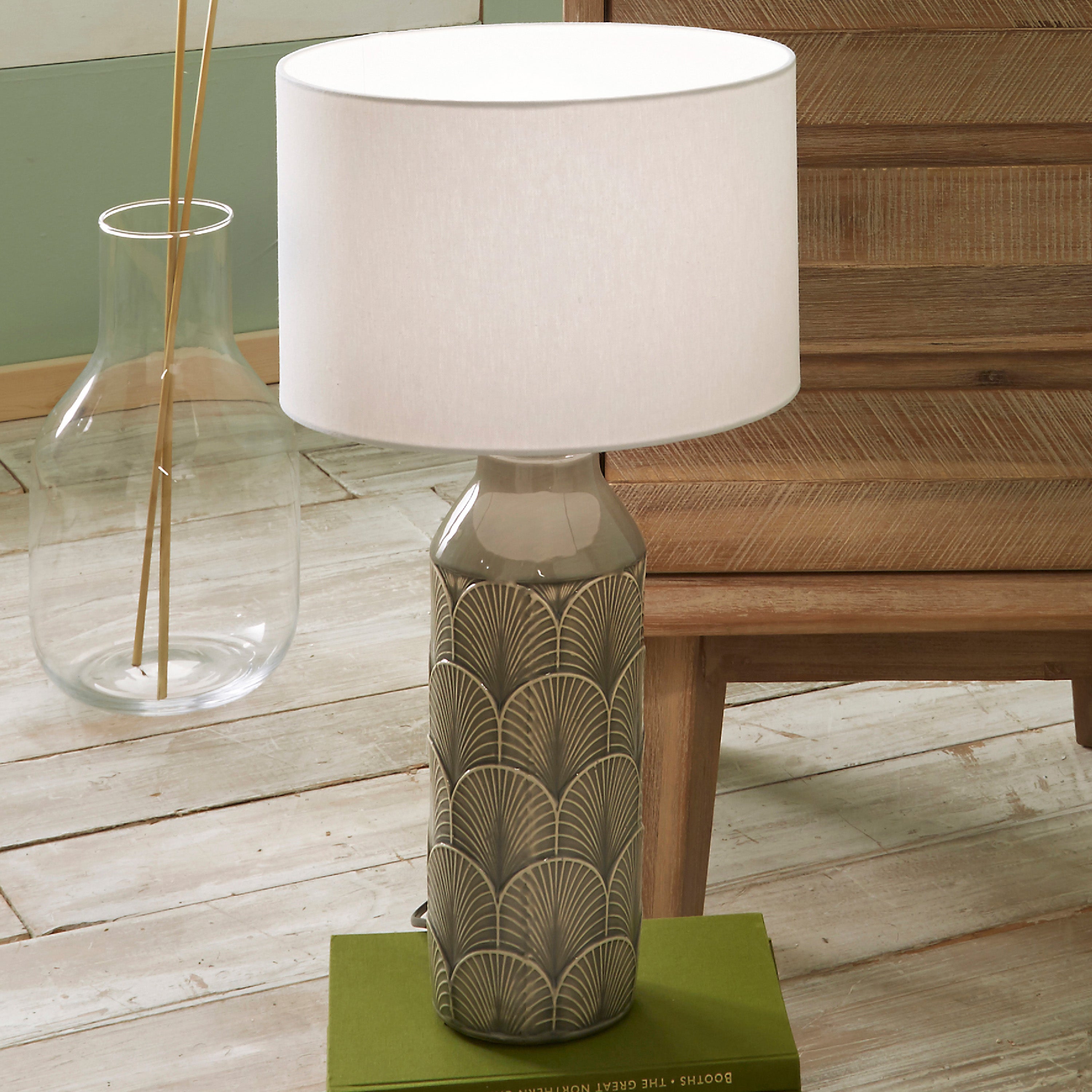 Bethan Table Lamp Grey Price Comparisons | Compare The Build