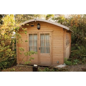 Shire Kilburn 12 x 12ft Curved Roof Double Door Log Cabin Price Comparisons | Compare The Build