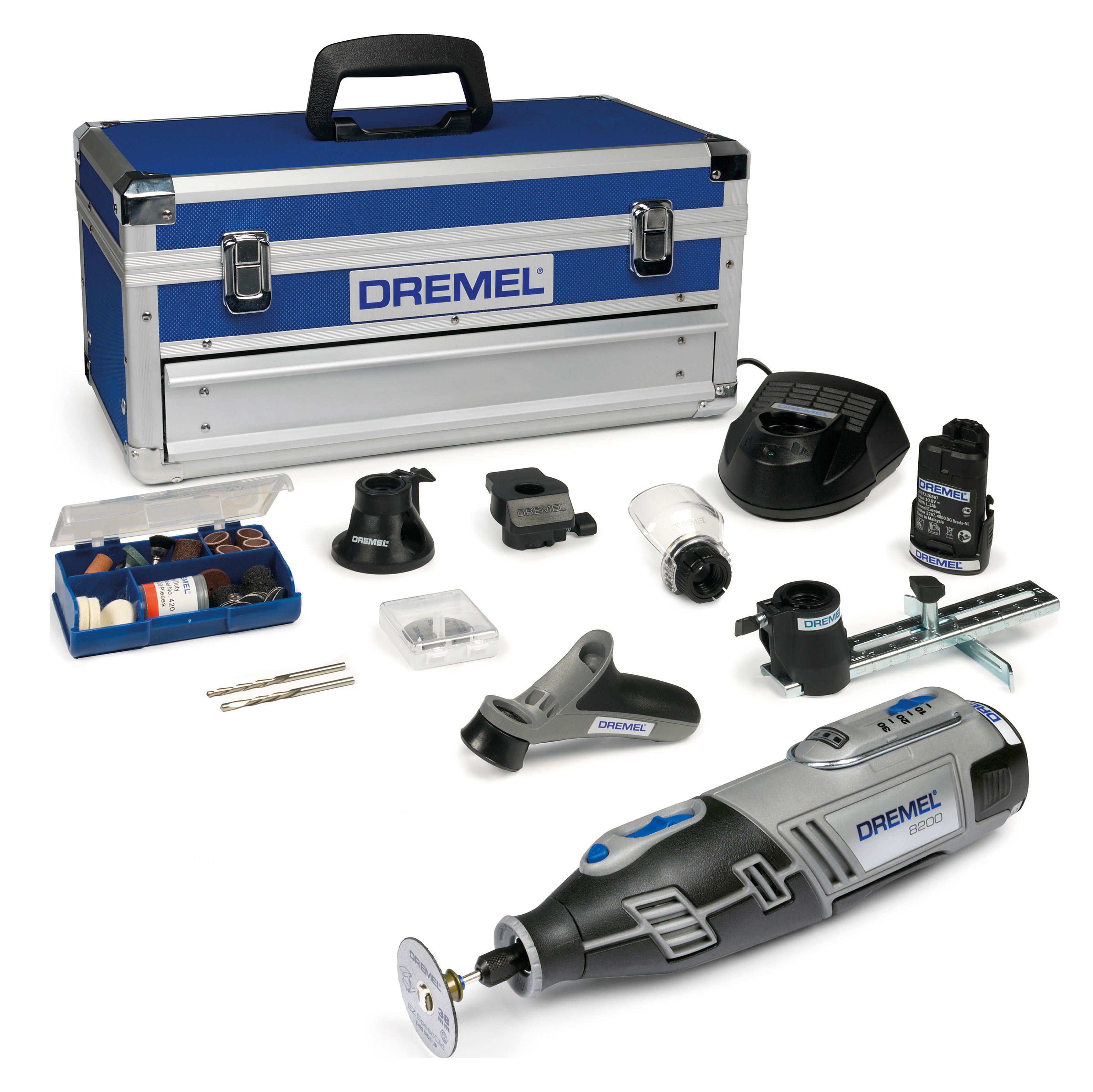 Dremel 8220 Platinum 12v Cordless Rotary Multi Tool 65 Accessory Kit 1 x 2ah Li-ion Charger Case Price Comparisons | Compare The Build