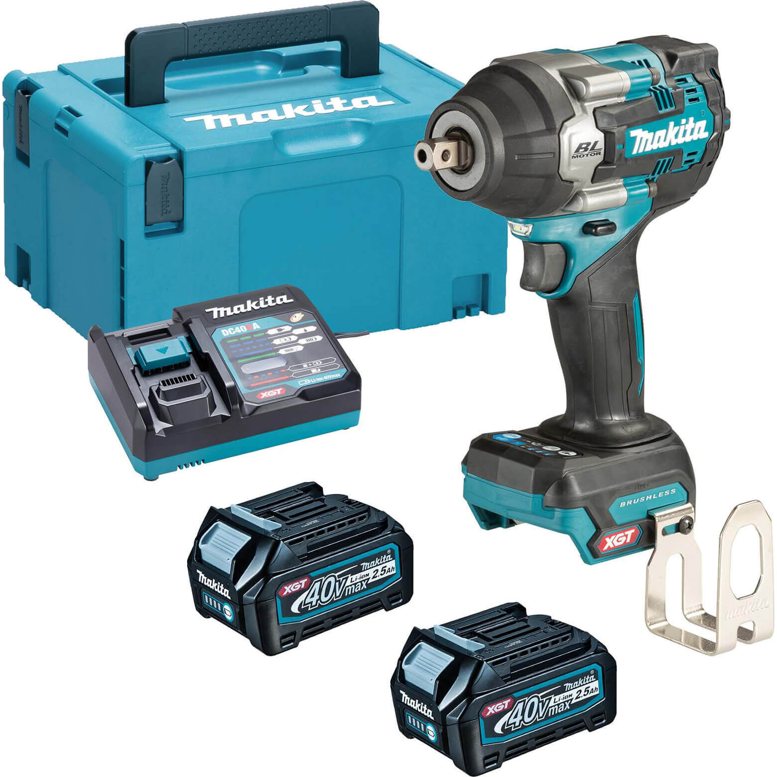 Makita TW008G 40v Max XGT Cordless 1/2" Drive Brushless Impact Wrench 2 x 2.5ah Li-ion Charger Case Price Comparisons | Compare The Build