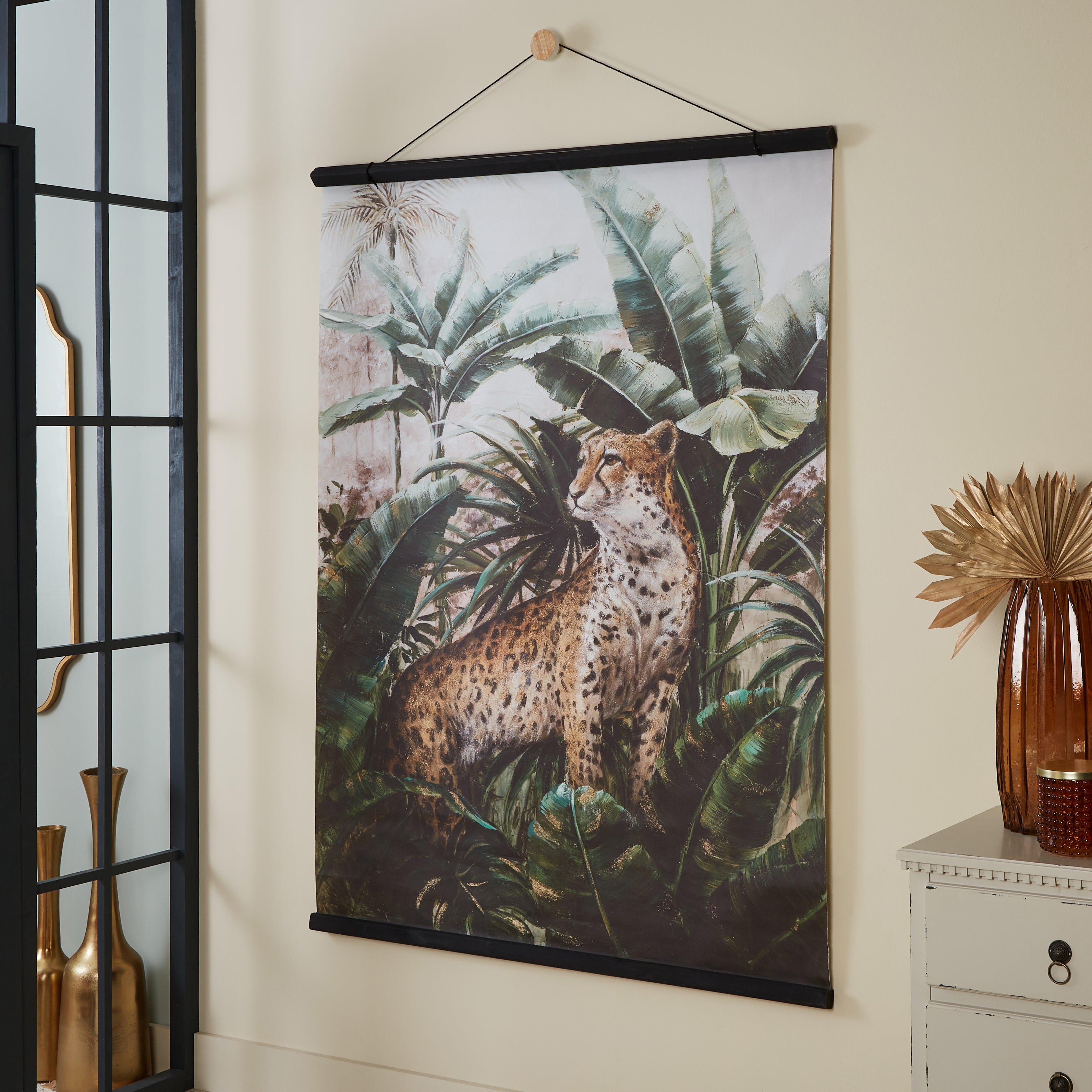 Leopard Hanging Mural Green Price Comparisons | Compare The Build