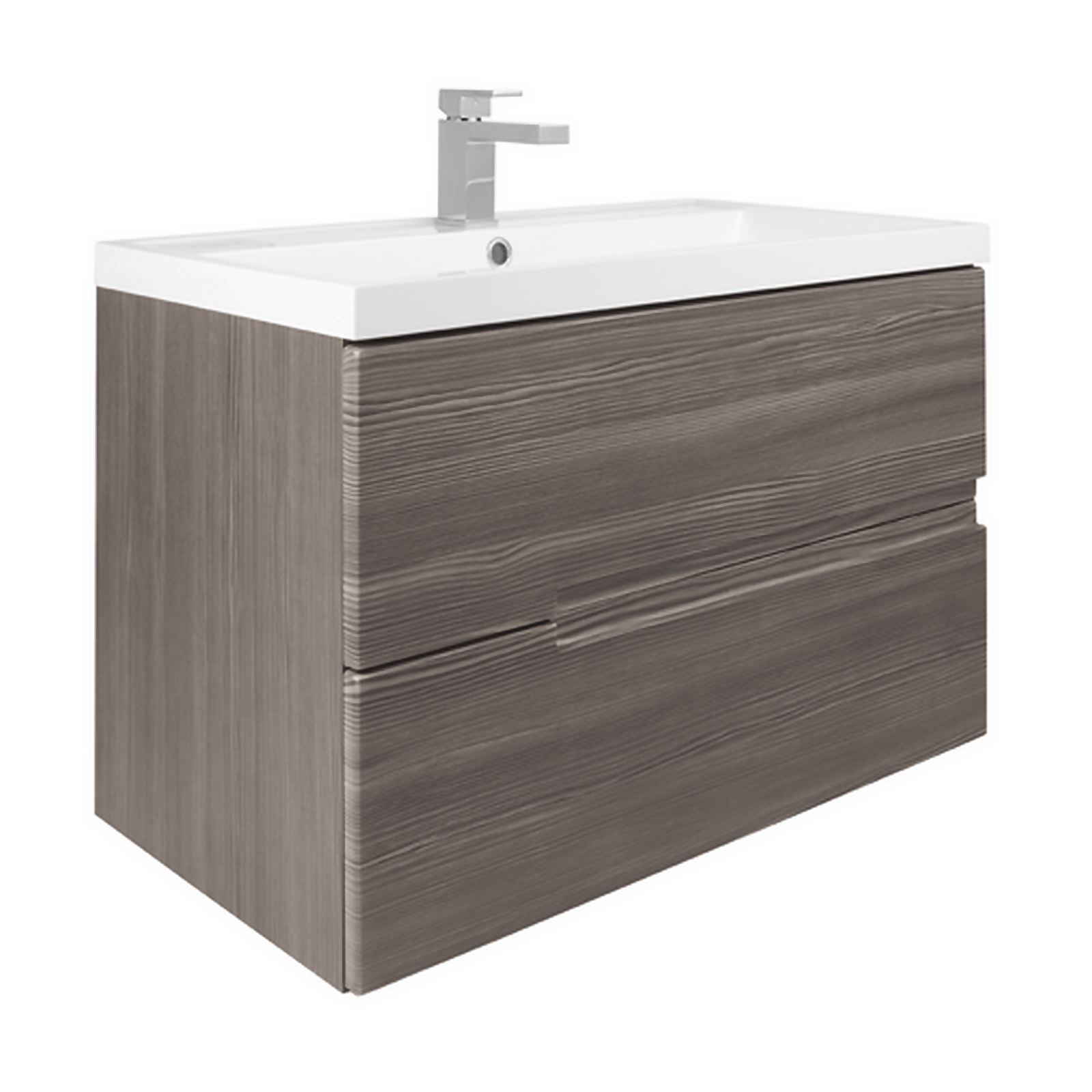 Bathstore Vermont 800mm Wall Mounted Vanity Unit - Grey Avola Price Comparisons | Compare The Build