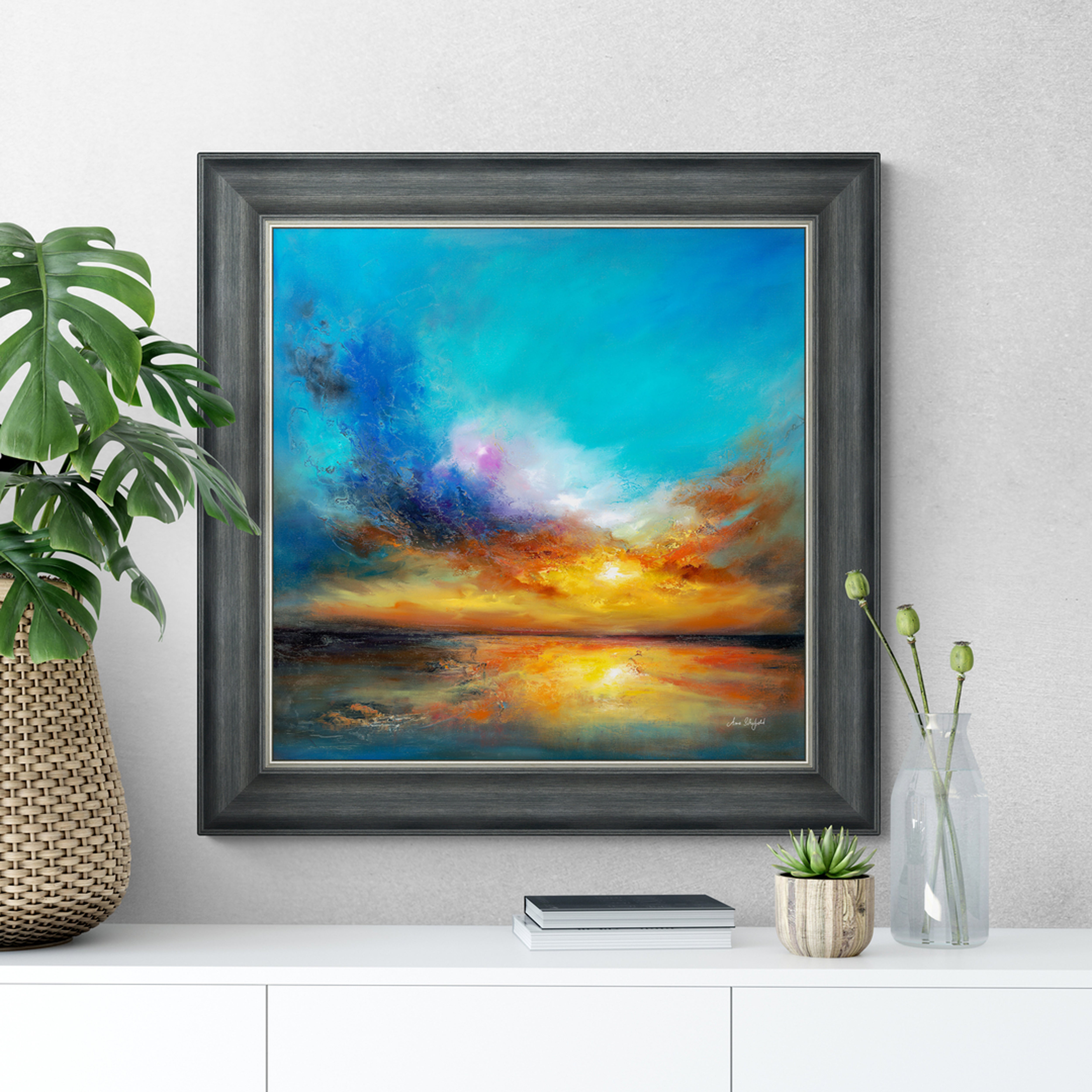 Amazing Sunset Framed Print Dark Grey Price Comparisons | Compare The Build