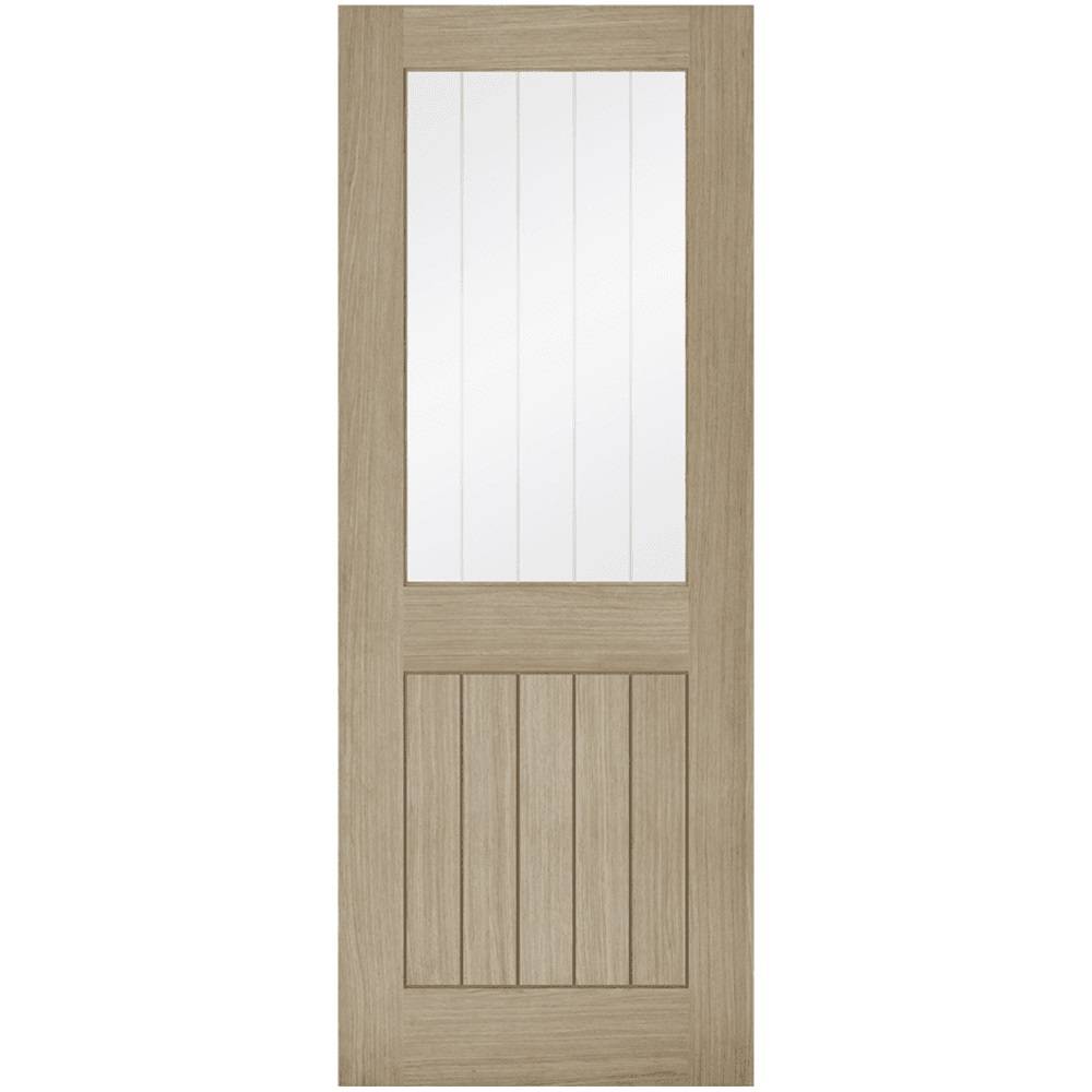 LPD Internal Light Grey Belize Fully Finished 1P 1L Clear Glass With Frosted Lines Door 2040mm x 626mm x 40mm (80.3" x 24.6") Price Comparisons | Compare The Build