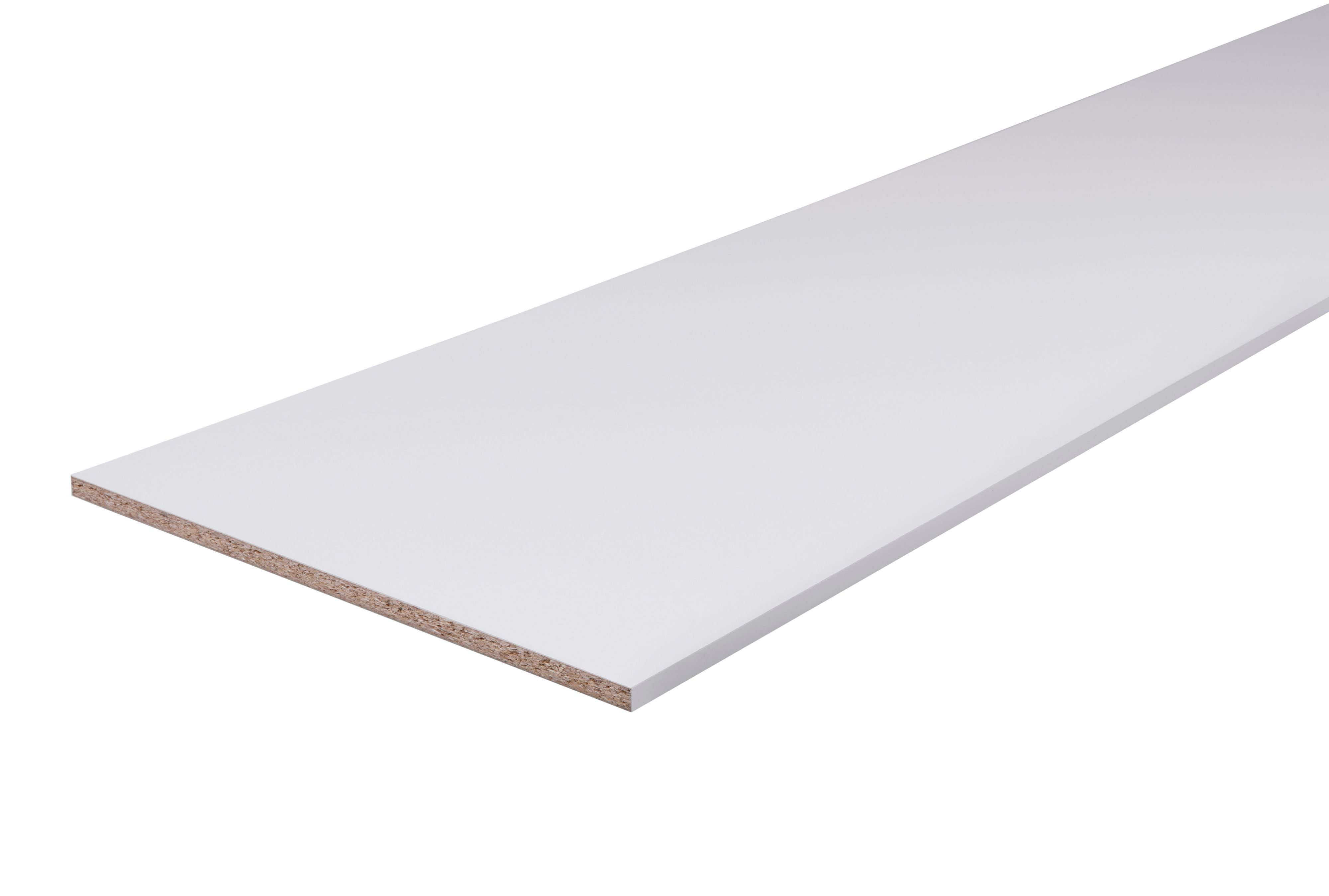 White Semi edged Chipboard Furniture board, (L)2m (W)600mm (T)16mm Price Comparisons | Compare The Build