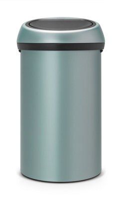 Brabantia Touch Top Mint Metallic Effect Metal Round Kitchen Bin, 60L Price Comparisons | Compare The Build