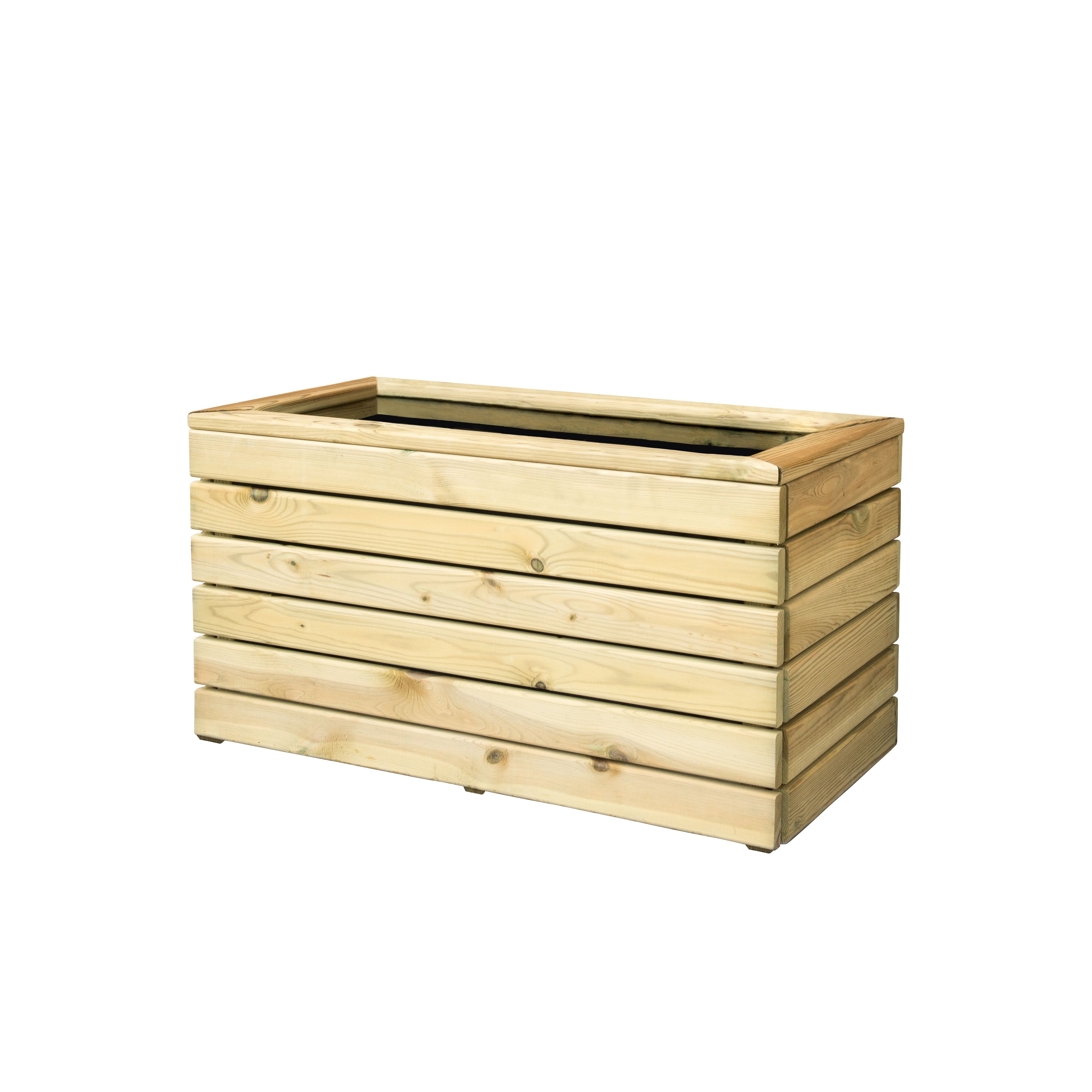 Forest Garden Linear Wooden Rectangular Planter 40Cm Price Comparisons | Compare The Build