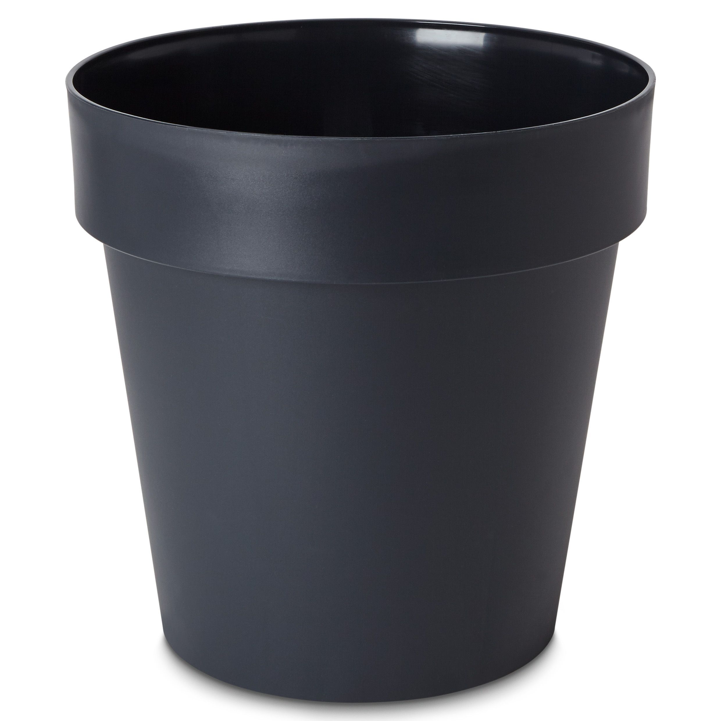 Blooma Nurgul Dark Grey Plastic Round Plant Pot (Dia)40Cm Price Comparisons | Compare The Build