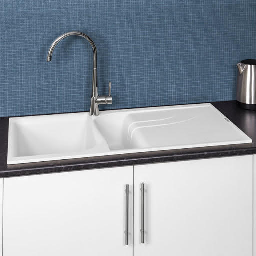 Reginox Elleci White Granite Inset 1.5 Kitchen Sink With Waste EGO475 Price Comparisons | Compare The Build