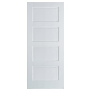 LPD Internal Contemporary 4 Panel Primed White FD30 Fire Door - 838 x 1981mm Price Comparisons | Compare The Build