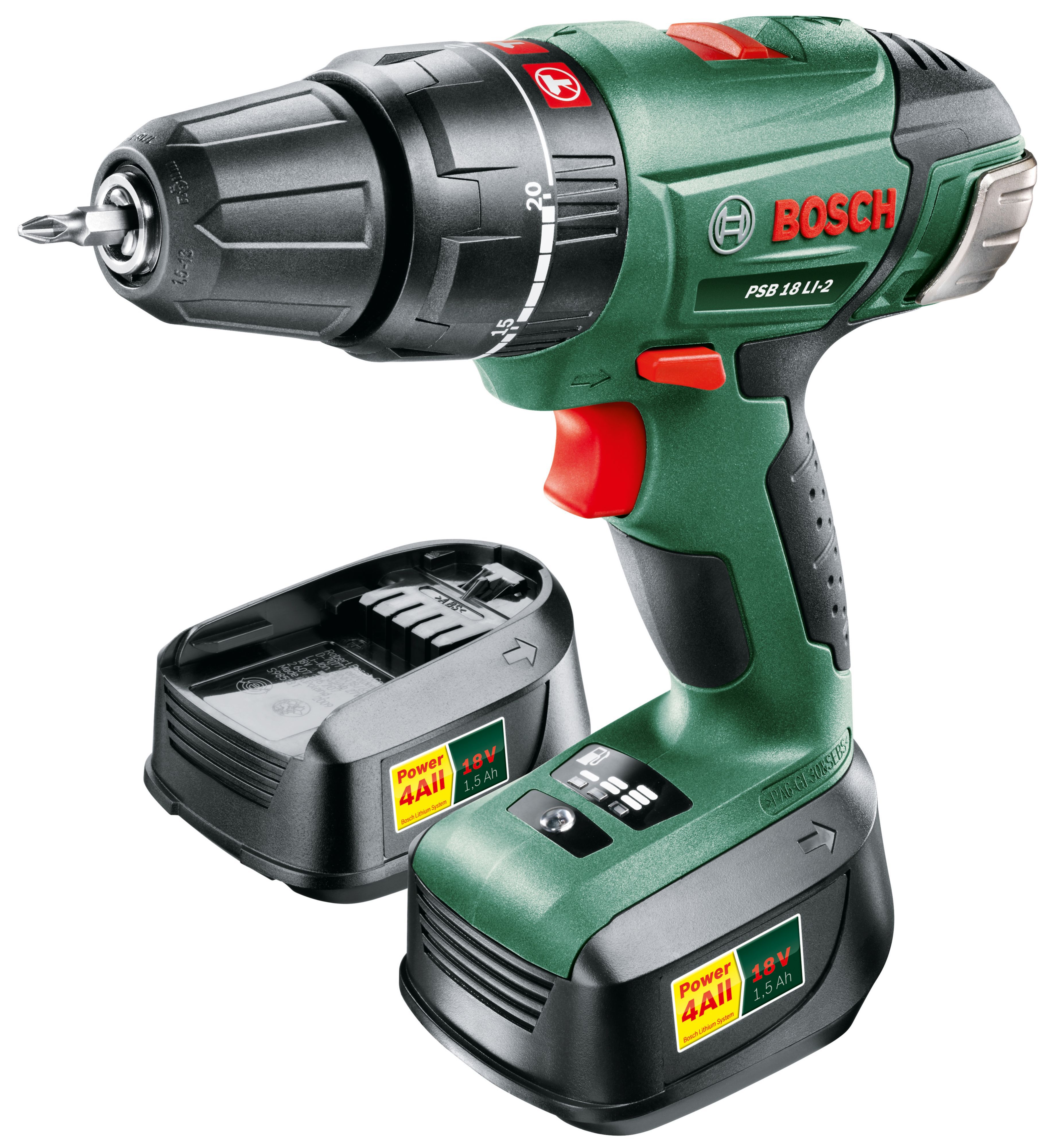 Bosch Cordless 18V 1.5Ah Hammer Drill 2 Batteries Psb18Li-2 Price Comparisons | Compare The Build