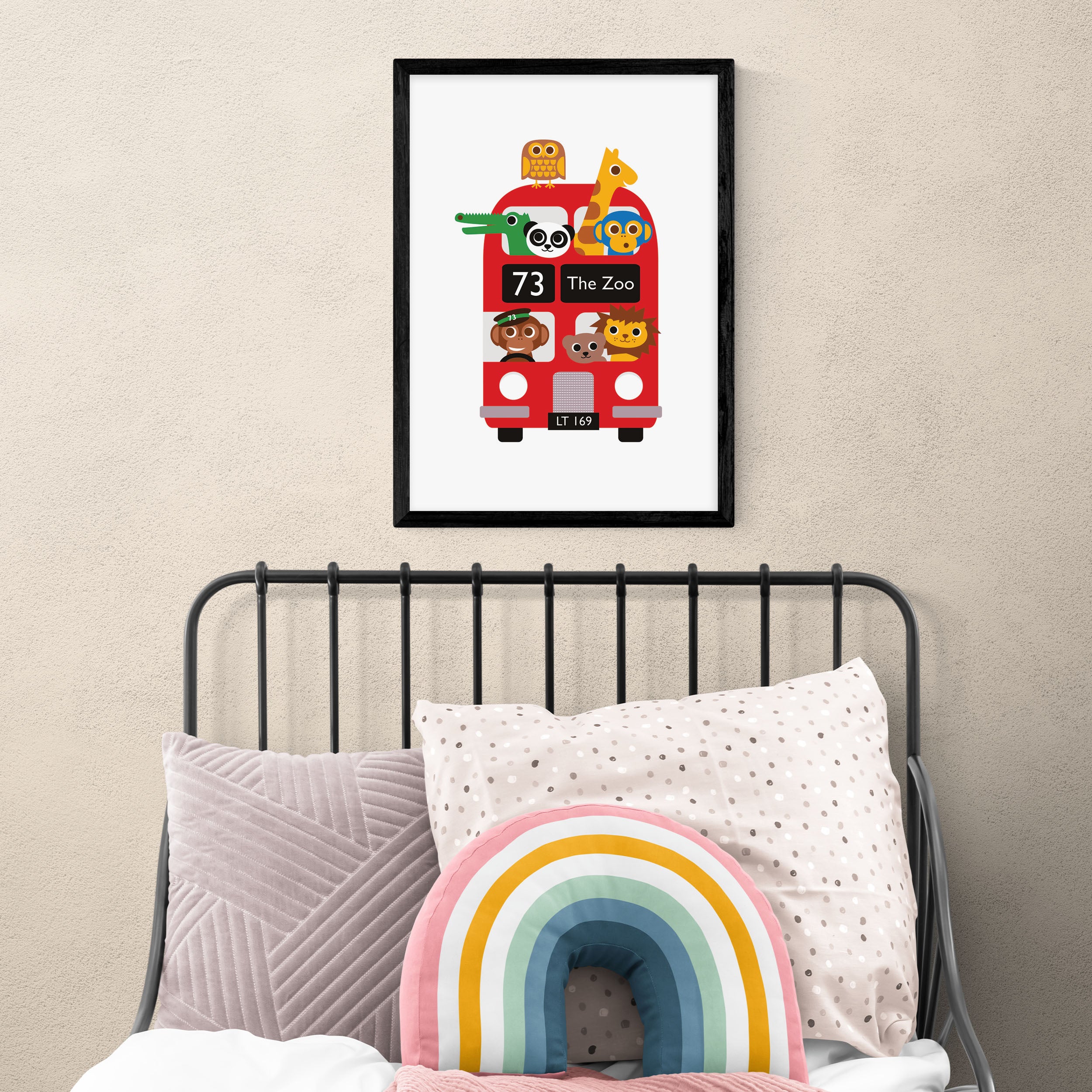 East End Prints Dicky Bird - London Bus Zoo Print MultiColoured Price Comparisons | Compare The Build