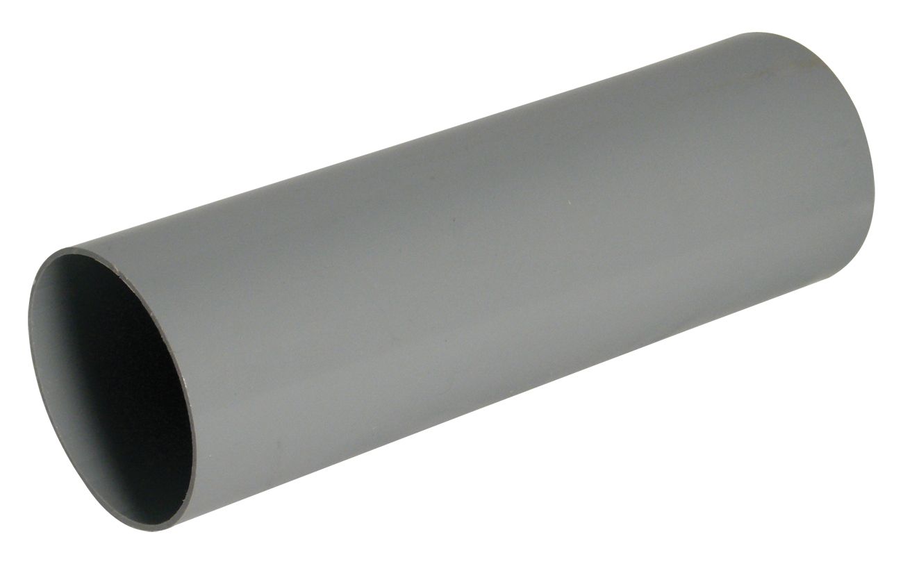 FloPlast Grey Round Downpipe (L)2.5m (Dia)68mm Price Comparisons | Compare The Build