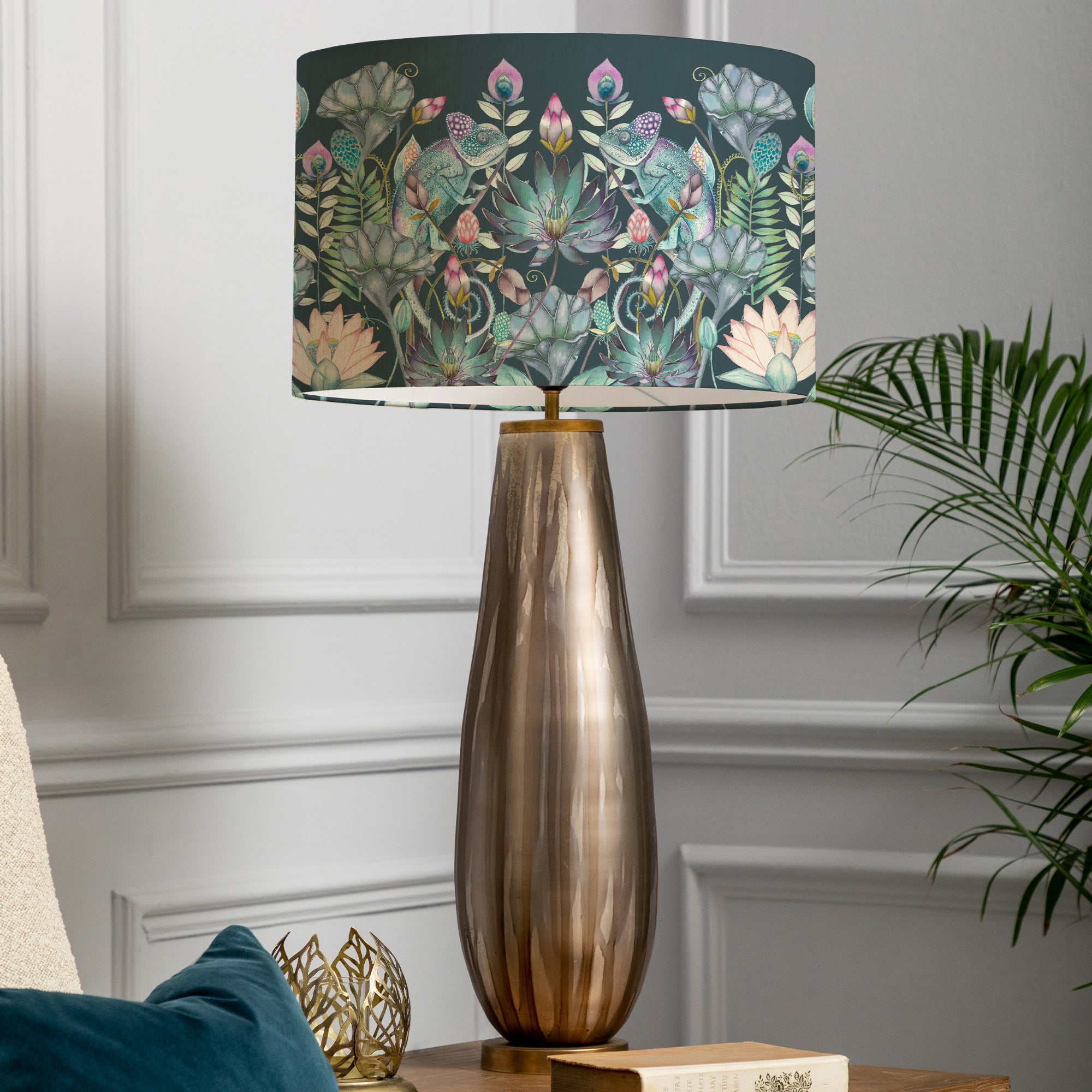 Minerva Table Lamp with Osawi Shade Osawi Emerald Green Price Comparisons | Compare The Build