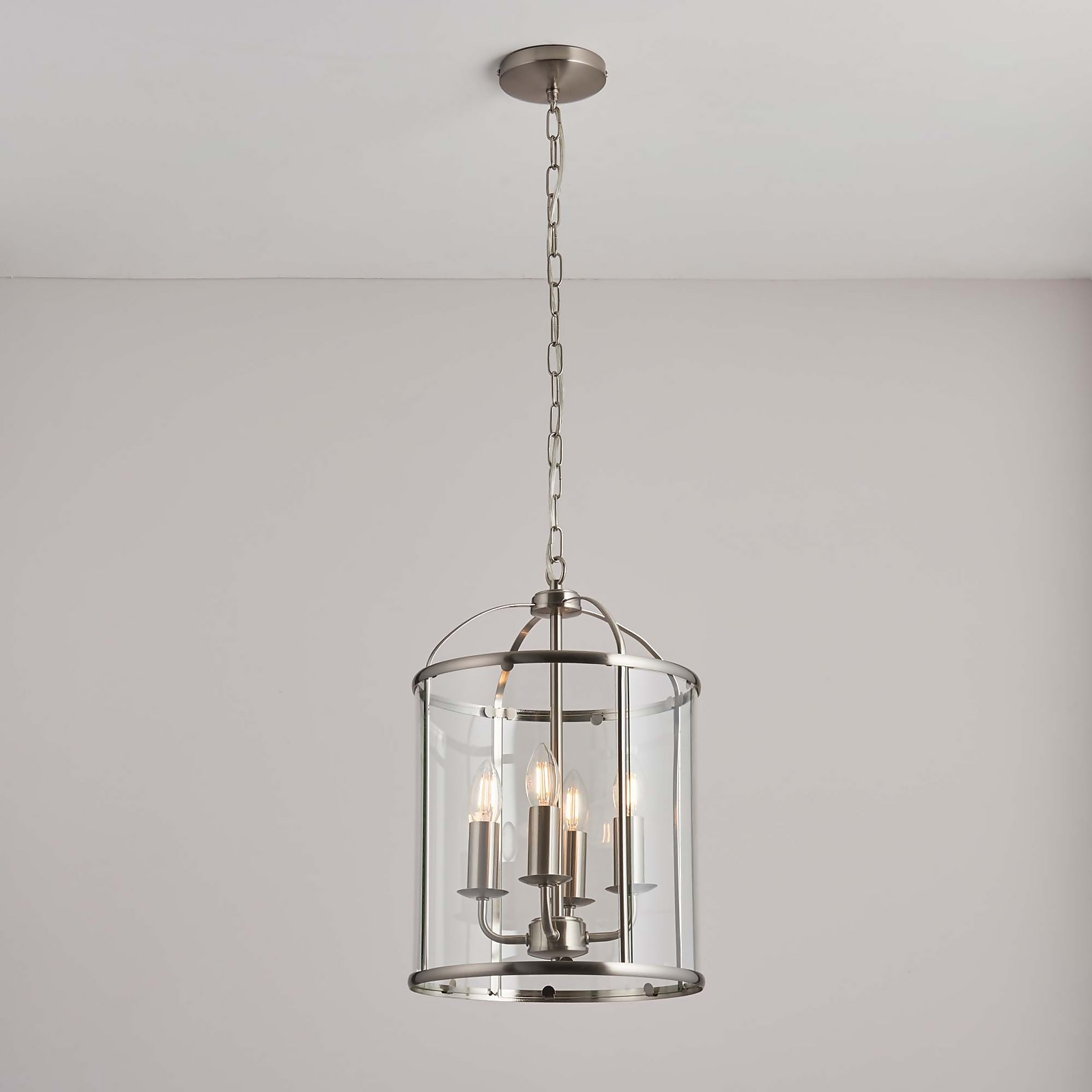 Abott 4 Light Pendant Light - Nickel | Compare The Build