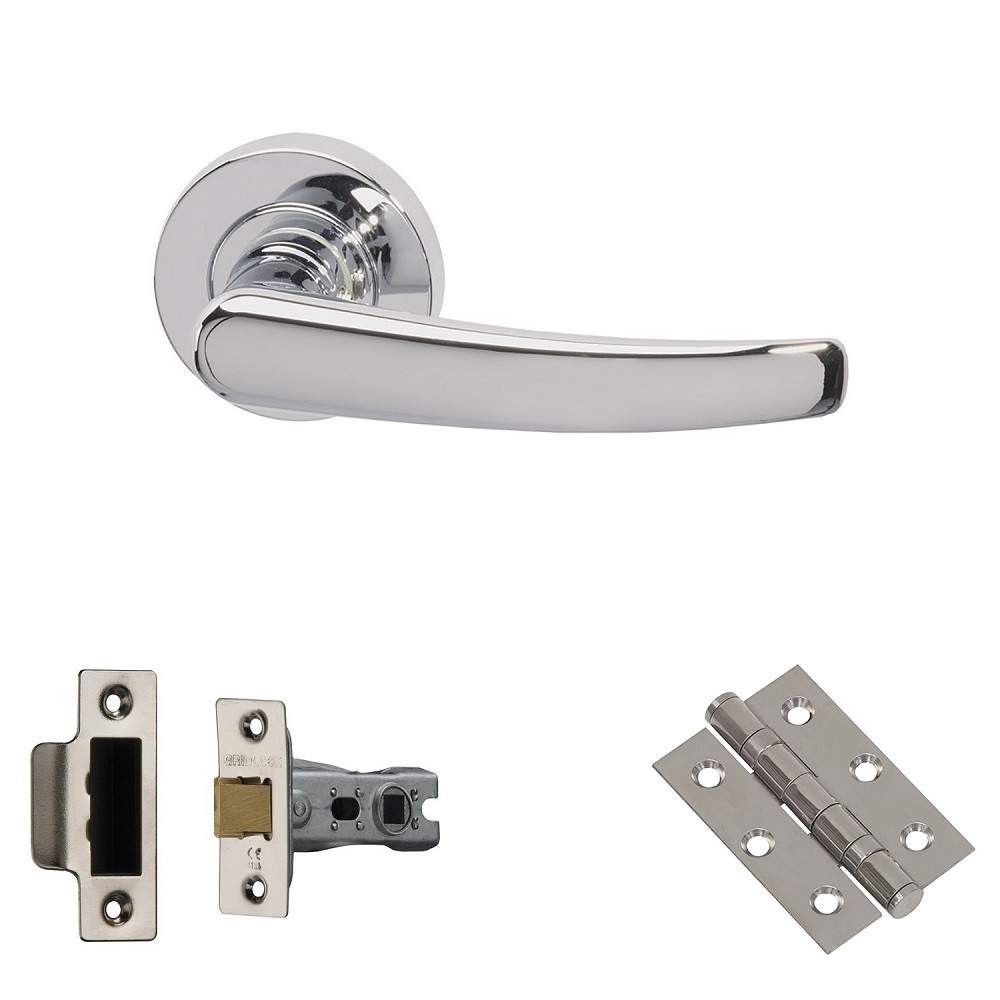 XL Joinery Morava Polished Chrome Latch Door Handle Pack - 75mm MORAVAHP75 Price Comparisons | Compare The Build