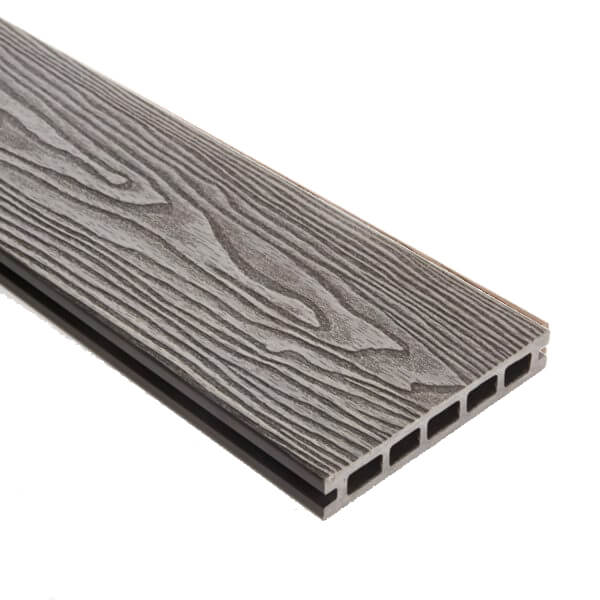 WPC Double Faced Decking Plank Grey - 25mm x 3000mm (L) x 148mm (W) Price Comparisons | Compare The Build