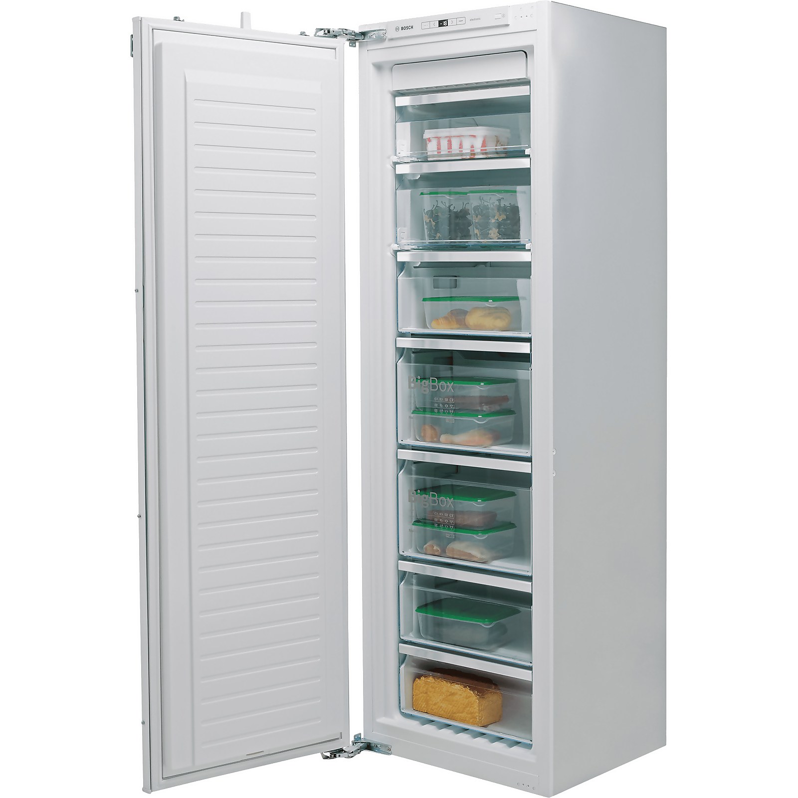 Bosch Serie 6 GIN81AEF0G Integrated Frost Free Upright Freezer with Fixed Door Fixing Kit Price Comparisons | Compare The Build