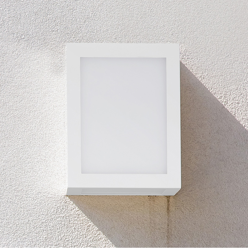 V-TAC 12W LED IP65 Wall Light 1250lm 3000K in White Polycarbonate | Compare The Build