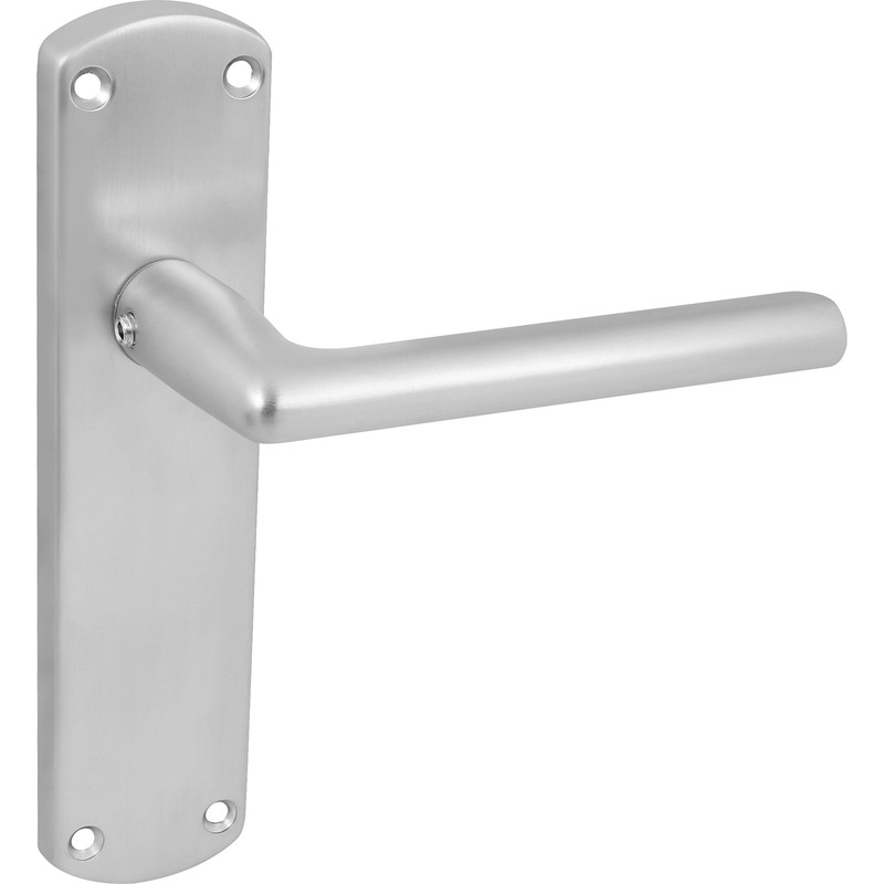 Serozzetta Uno Door Handles Latch Satin (Pair) in Chrome | Compare The Build