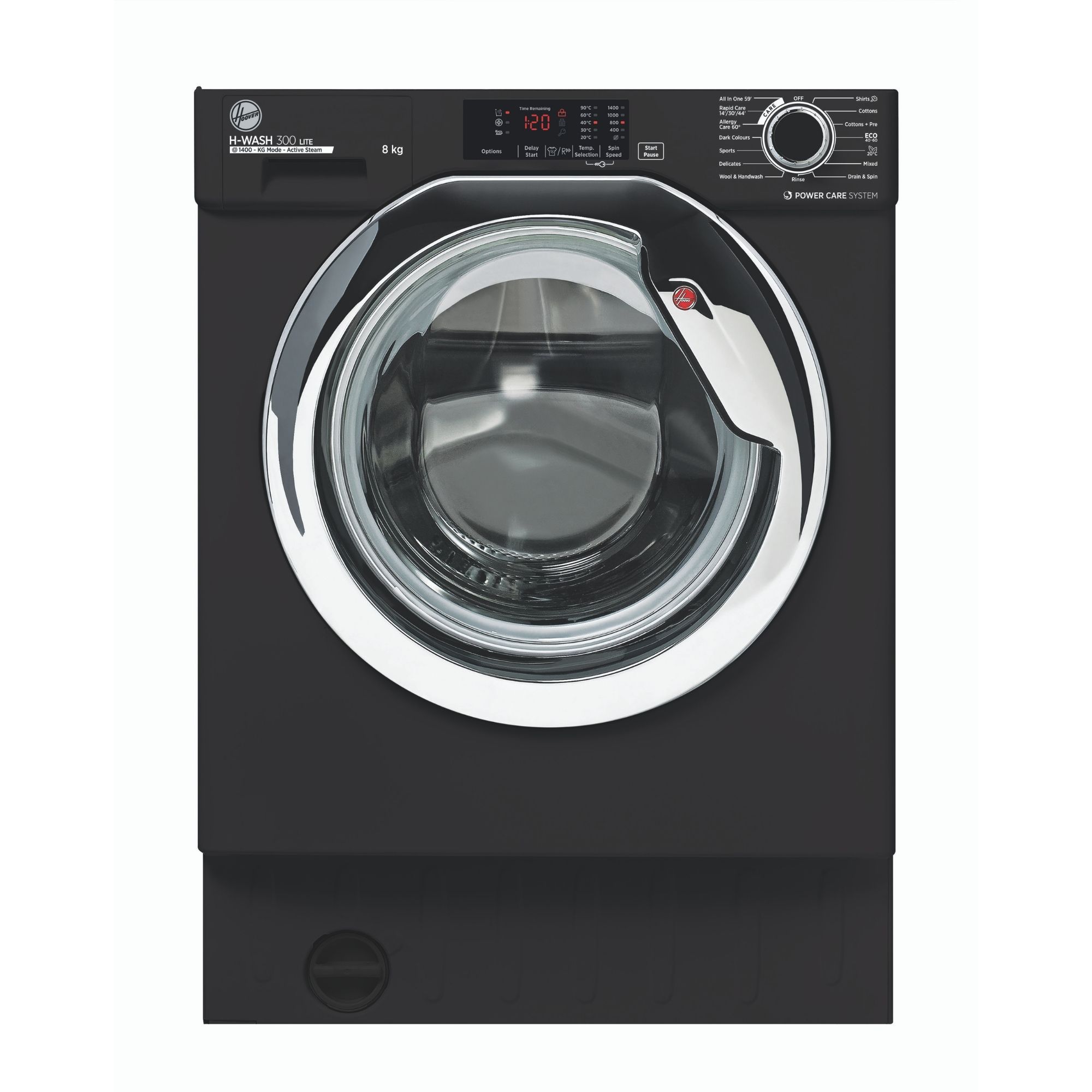 Hoover Hbws 48D3Acbe-80 Black Built-In Washing Machine, 8Kg | Compare The Build