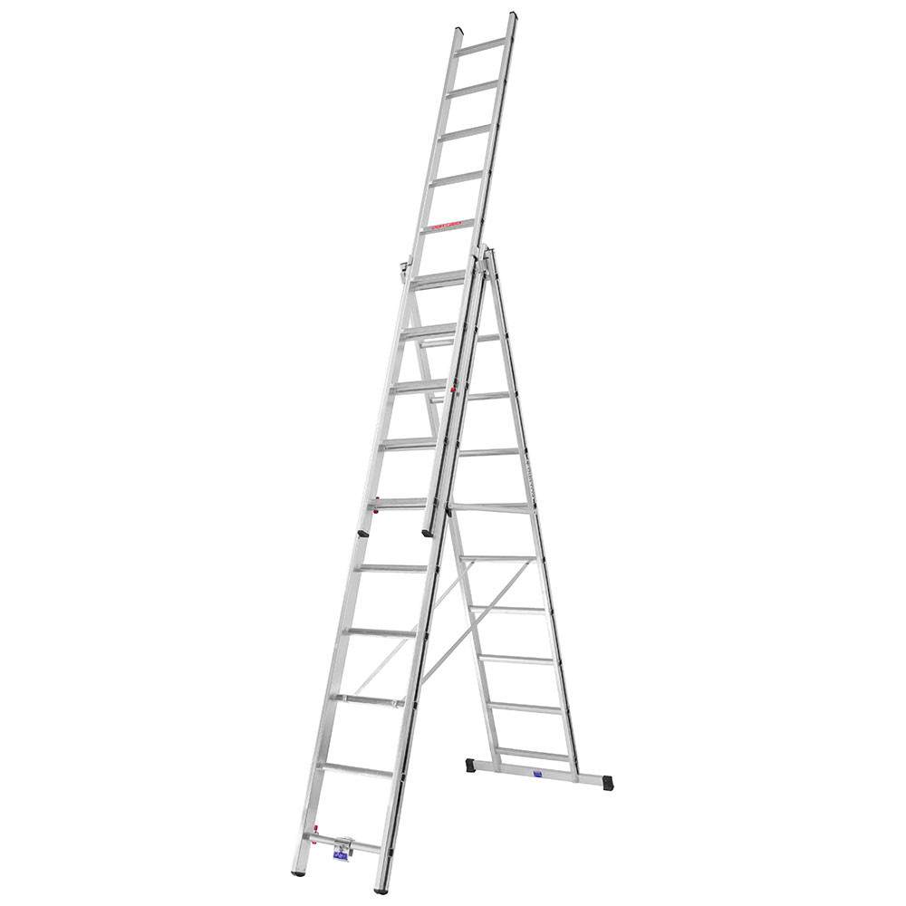 Hymer AluPro 3 Section Black Line Combination Ladder 2.88m - 6.52m 7004730 Price Comparisons | Compare The Build