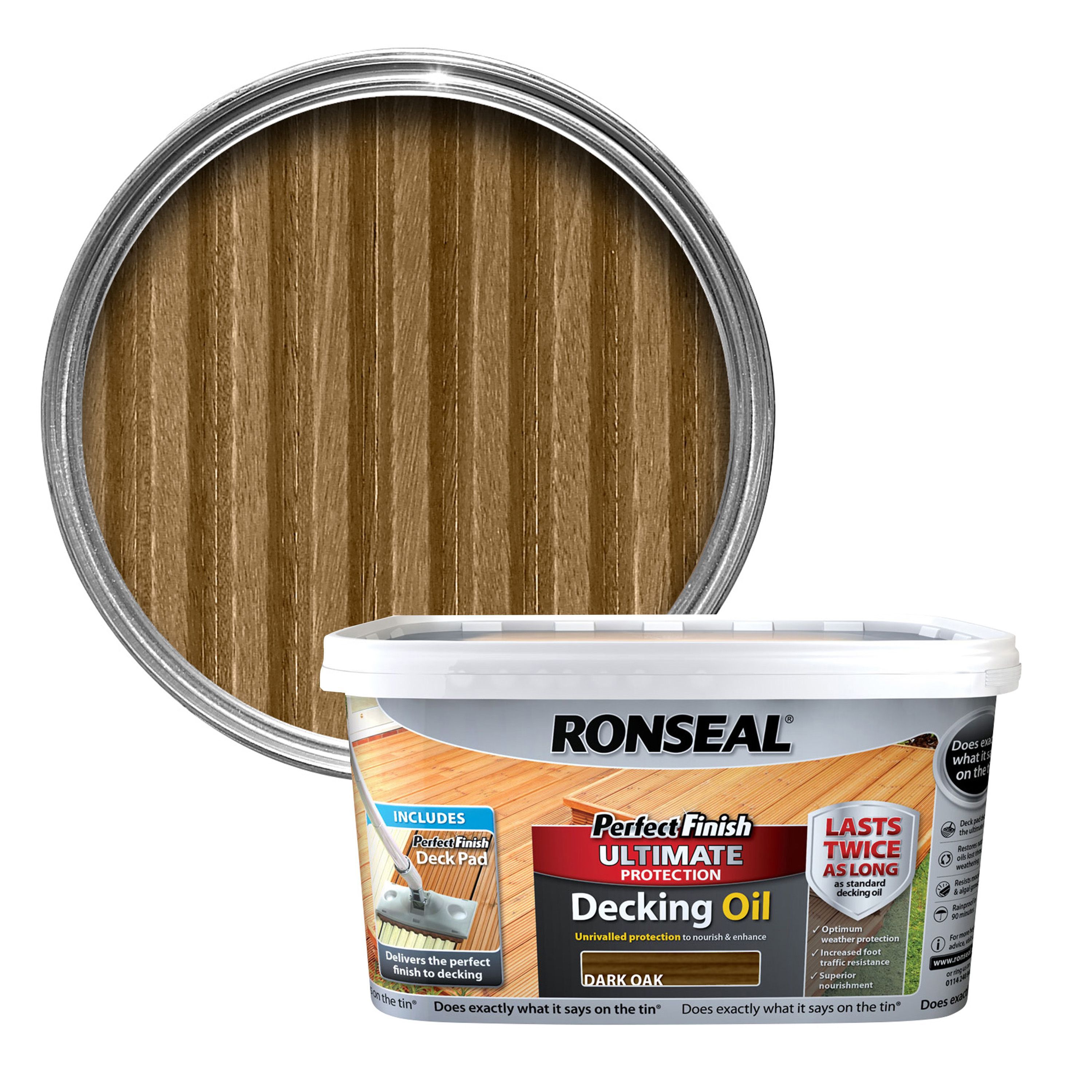 Ronseal Perfect Finish Dark Oak Decking Wood Oil, 2.5L Price Comparisons | Compare The Build