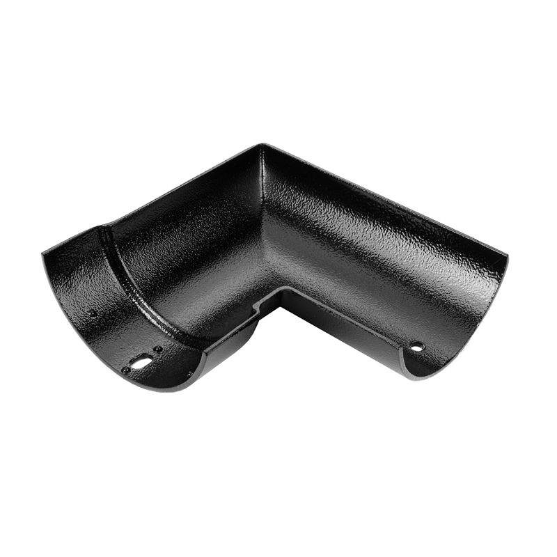 Cast Aluminium Guttering Half Round Internal 90dg Angle 100mm - Black Alumasc HR1/4PPC/9017M Price Comparisons | Compare The Build
