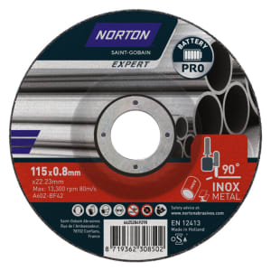 Norton Expert Steel & Inox Cutting Disc - 115 x 0.8 x 22.23mm Price Comparisons | Compare The Build