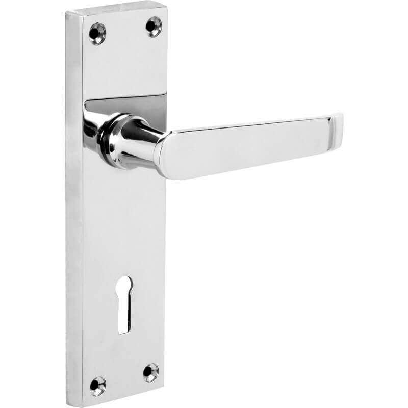 Polished Chrome Victorian Lever Lock Door Handle - Pair - Designer Levers Price Comparisons | Compare The Build